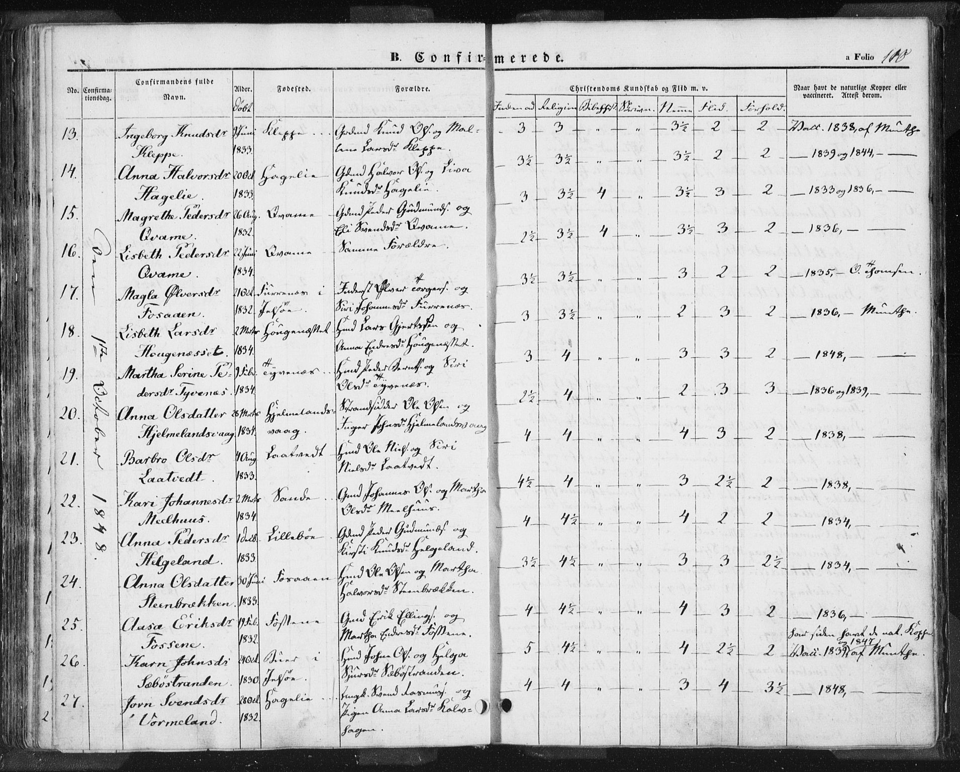 Hjelmeland sokneprestkontor, AV/SAST-A-101843/01/IV/L0009: Parish register (official) no. A 9, 1846-1860, p. 110