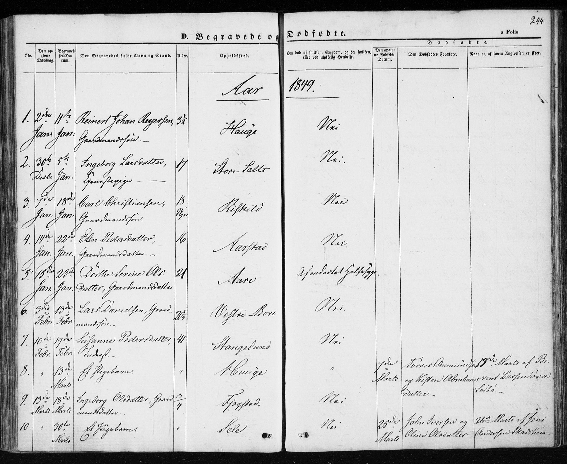 Klepp sokneprestkontor, AV/SAST-A-101803/001/3/30BA/L0004: Parish register (official) no. A 4, 1842-1852, p. 244