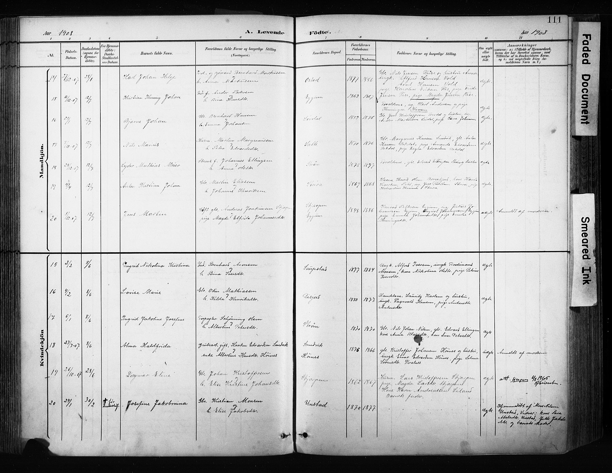 Ministerialprotokoller, klokkerbøker og fødselsregistre - Nordland, AV/SAT-A-1459/880/L1134: Parish register (official) no. 880A08, 1899-1908, p. 111