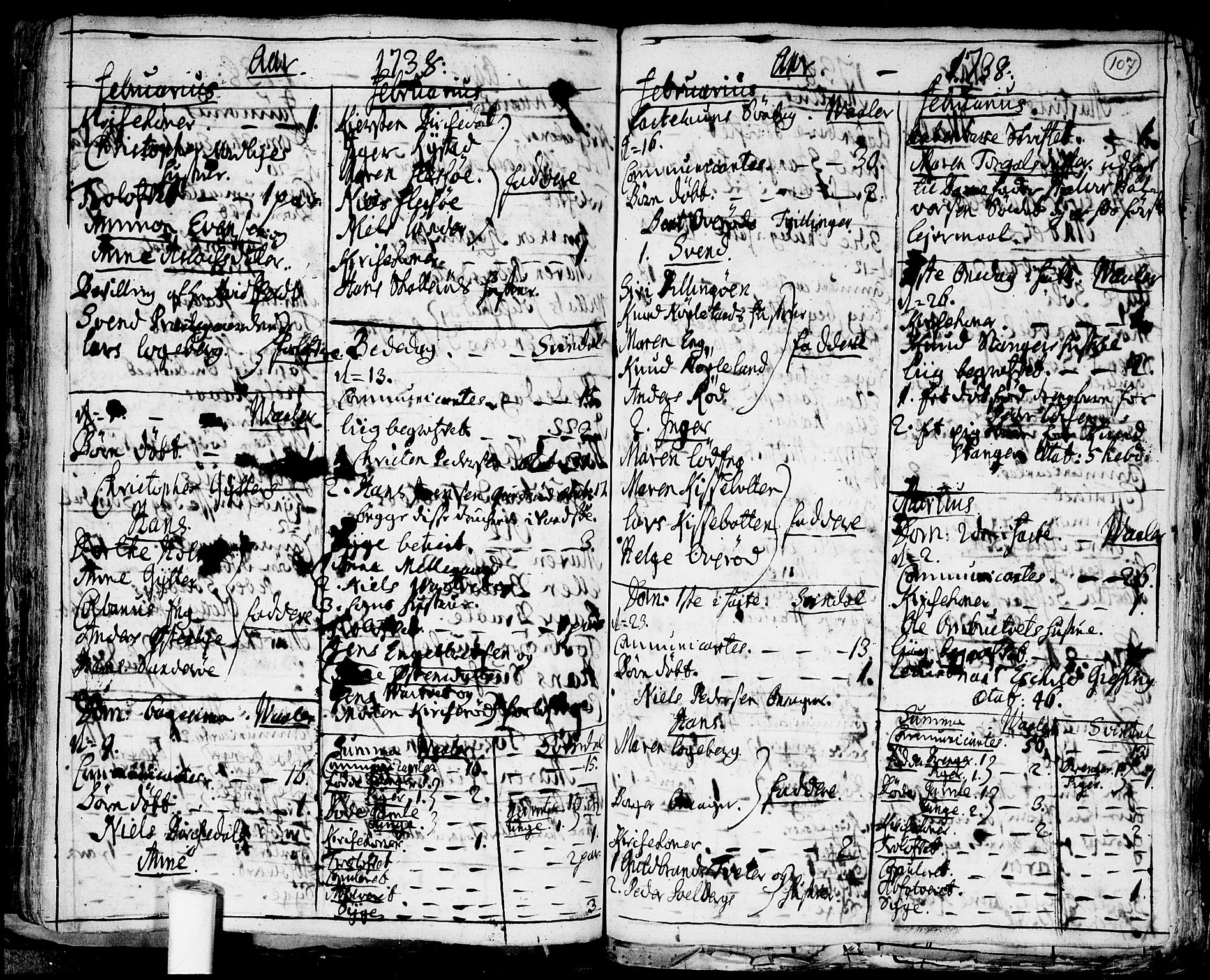 Våler prestekontor Kirkebøker, AV/SAO-A-11083/F/Fa/L0003: Parish register (official) no. I 3, 1730-1770, p. 107