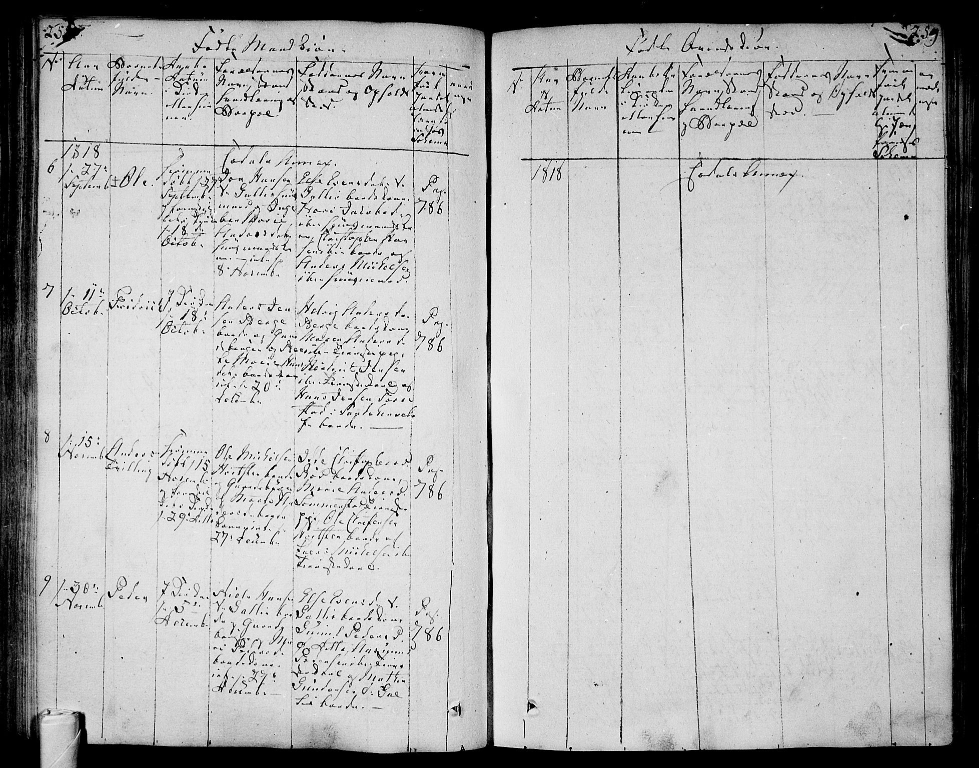 Andebu kirkebøker, SAKO/A-336/F/Fa/L0003: Parish register (official) no. 3 /3, 1815-1828, p. 258-259