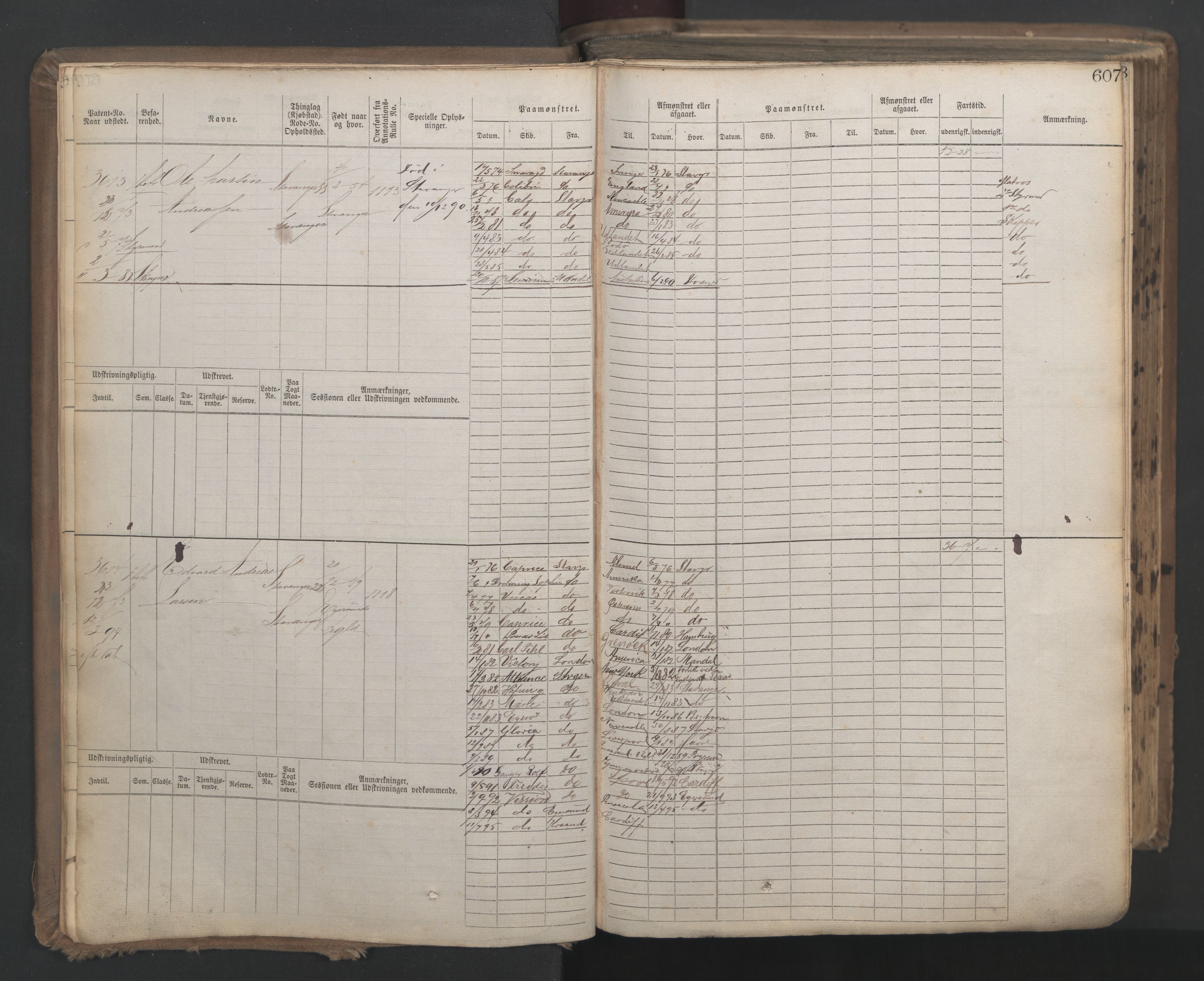 Stavanger sjømannskontor, AV/SAST-A-102006/F/Fb/Fbb/L0019: Sjøfartshovedrulle patnentnr. 3603-4803 (dublett), 1875, p. 10