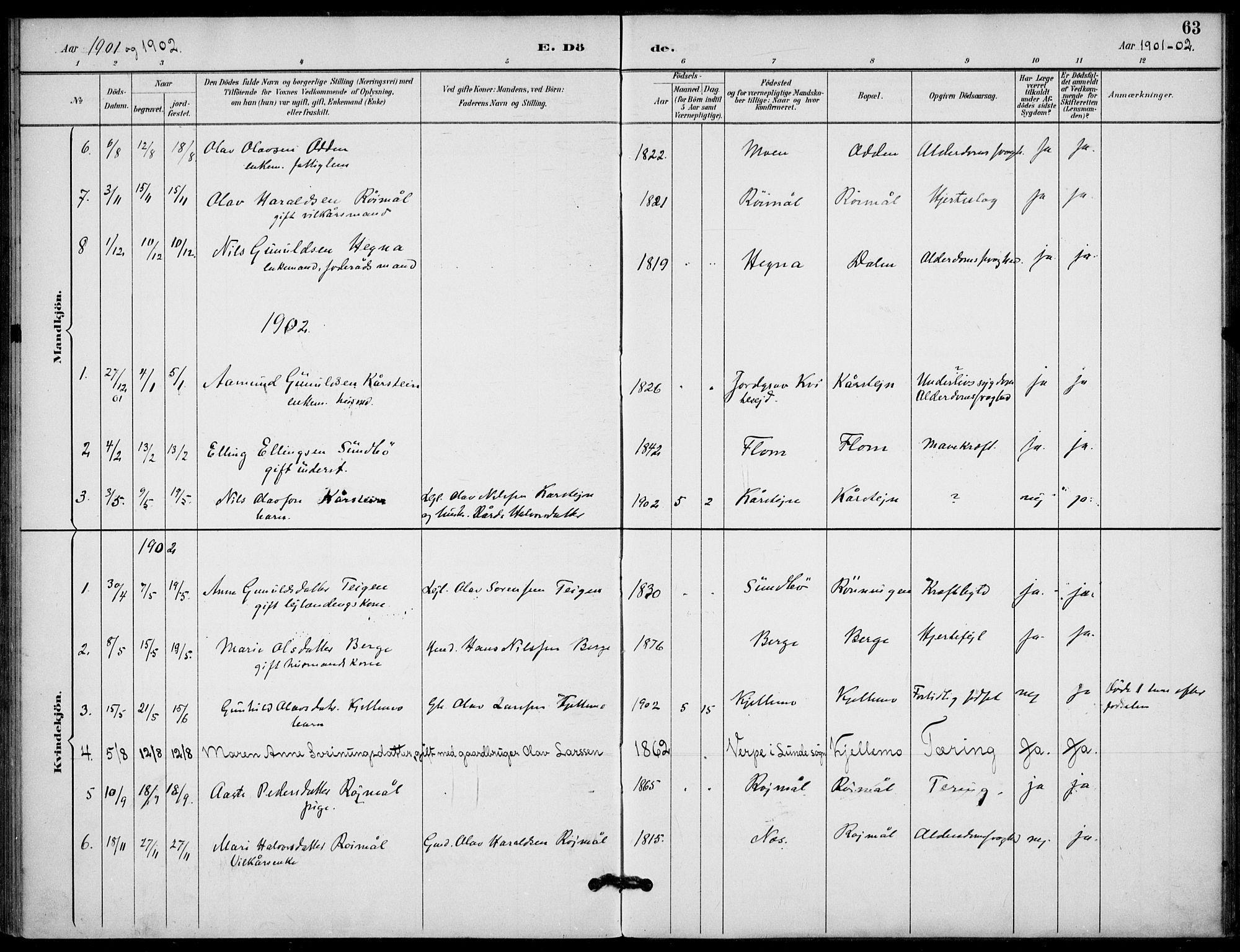 Lunde kirkebøker, AV/SAKO-A-282/F/Fb/L0004: Parish register (official) no. II 4, 1892-1907, p. 63