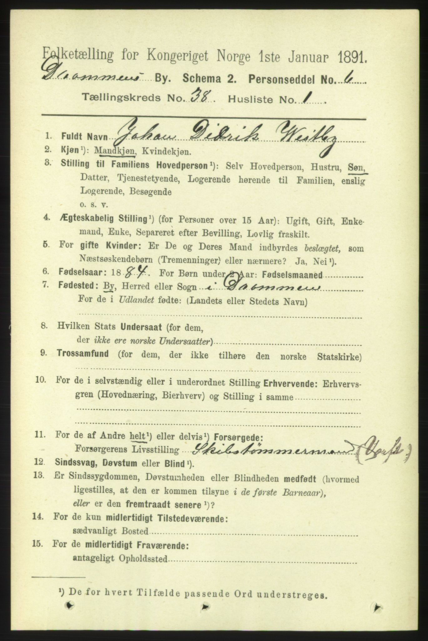 RA, 1891 census for 0602 Drammen, 1891, p. 22941