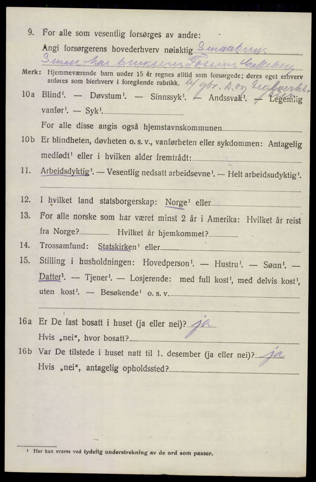 SAKO, 1920 census for Sande, 1920, p. 7255