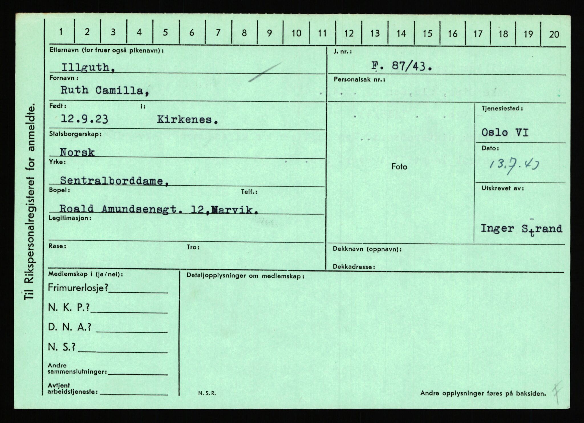 Statspolitiet - Hovedkontoret / Osloavdelingen, AV/RA-S-1329/C/Ca/L0007: Hol - Joelsen, 1943-1945, p. 2220