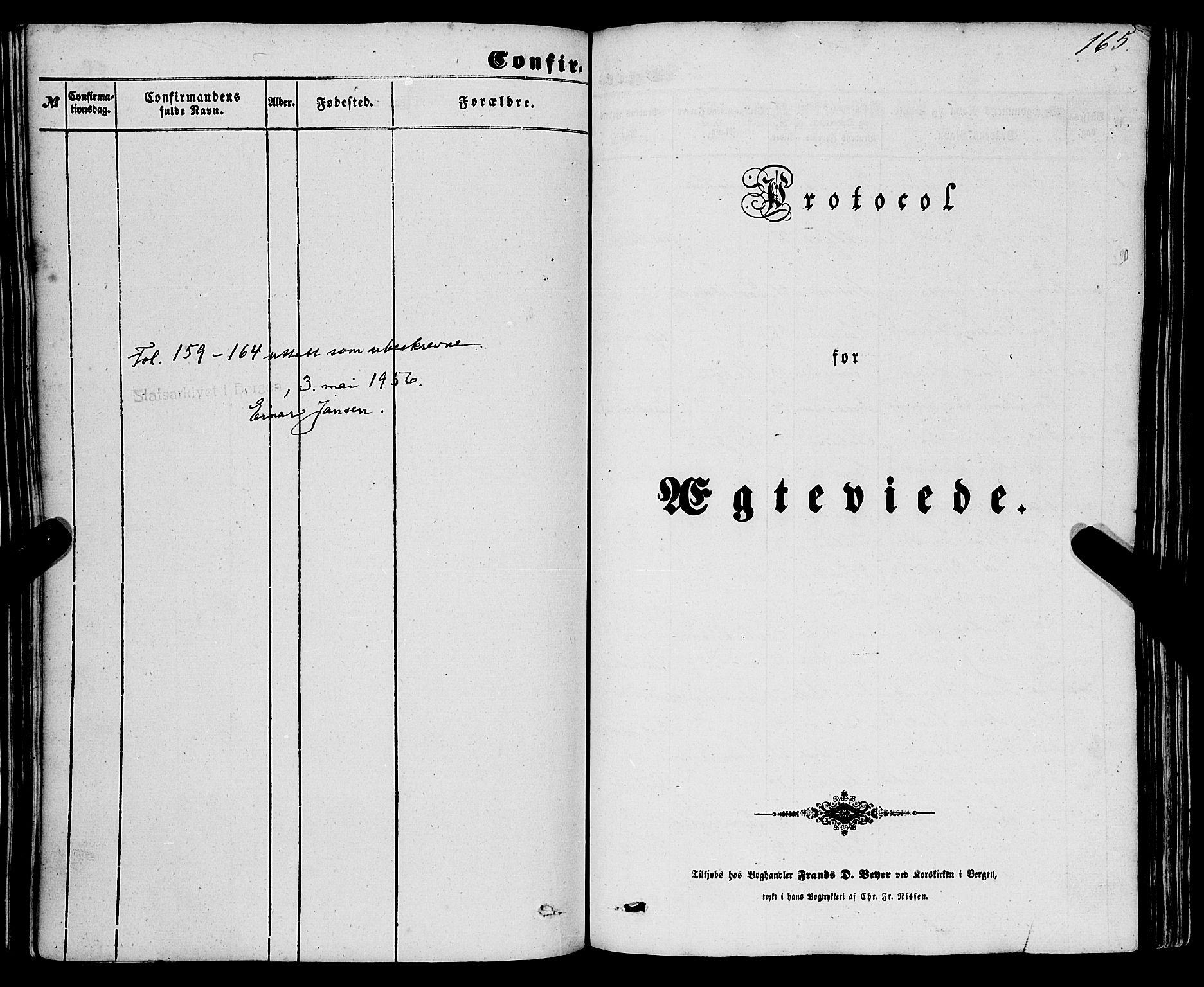 Davik sokneprestembete, SAB/A-79701/H/Haa/Haaa/L0005: Parish register (official) no. A 5, 1850-1866, p. 165