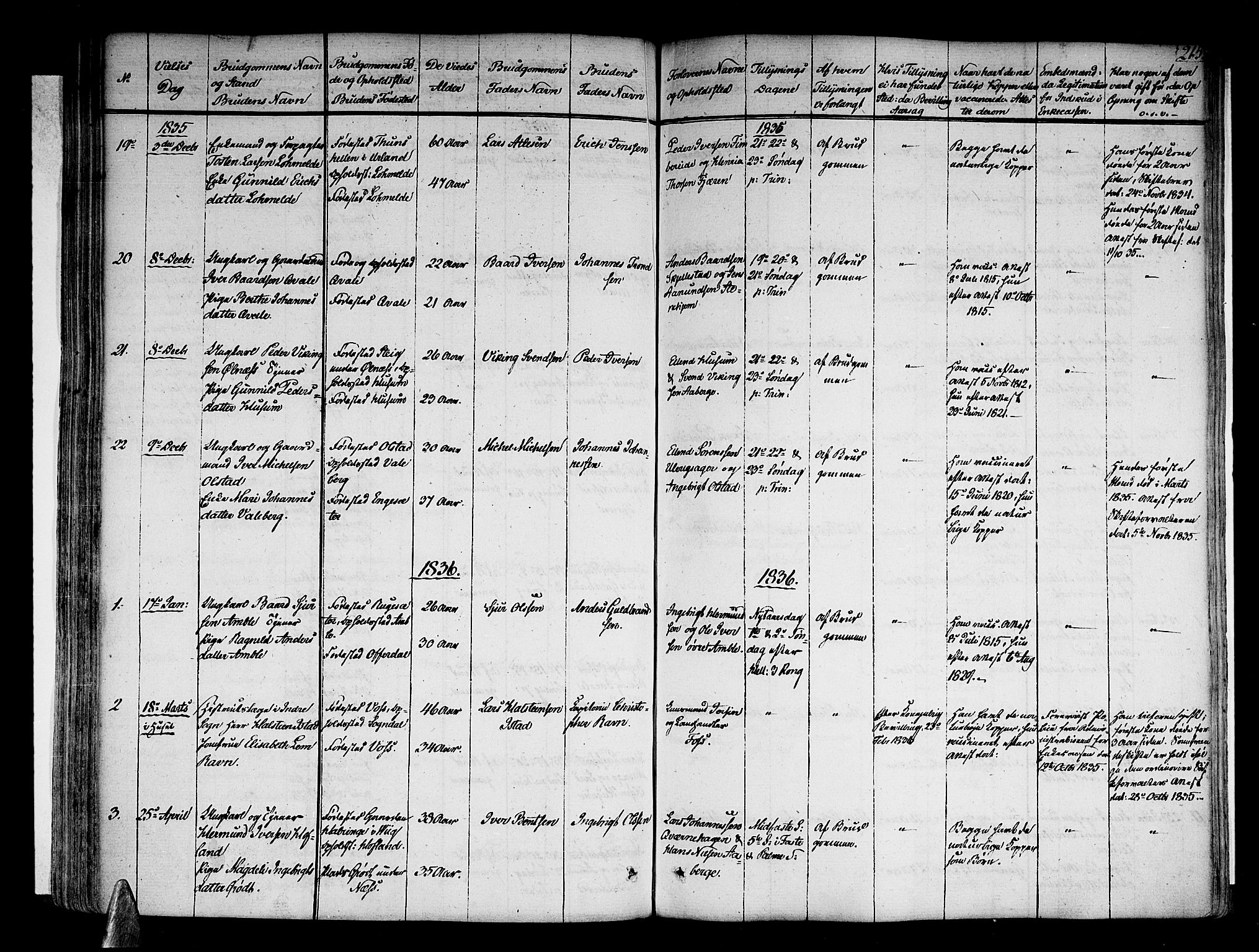Sogndal sokneprestembete, SAB/A-81301/H/Haa/Haaa/L0010: Parish register (official) no. A 10, 1821-1838, p. 215