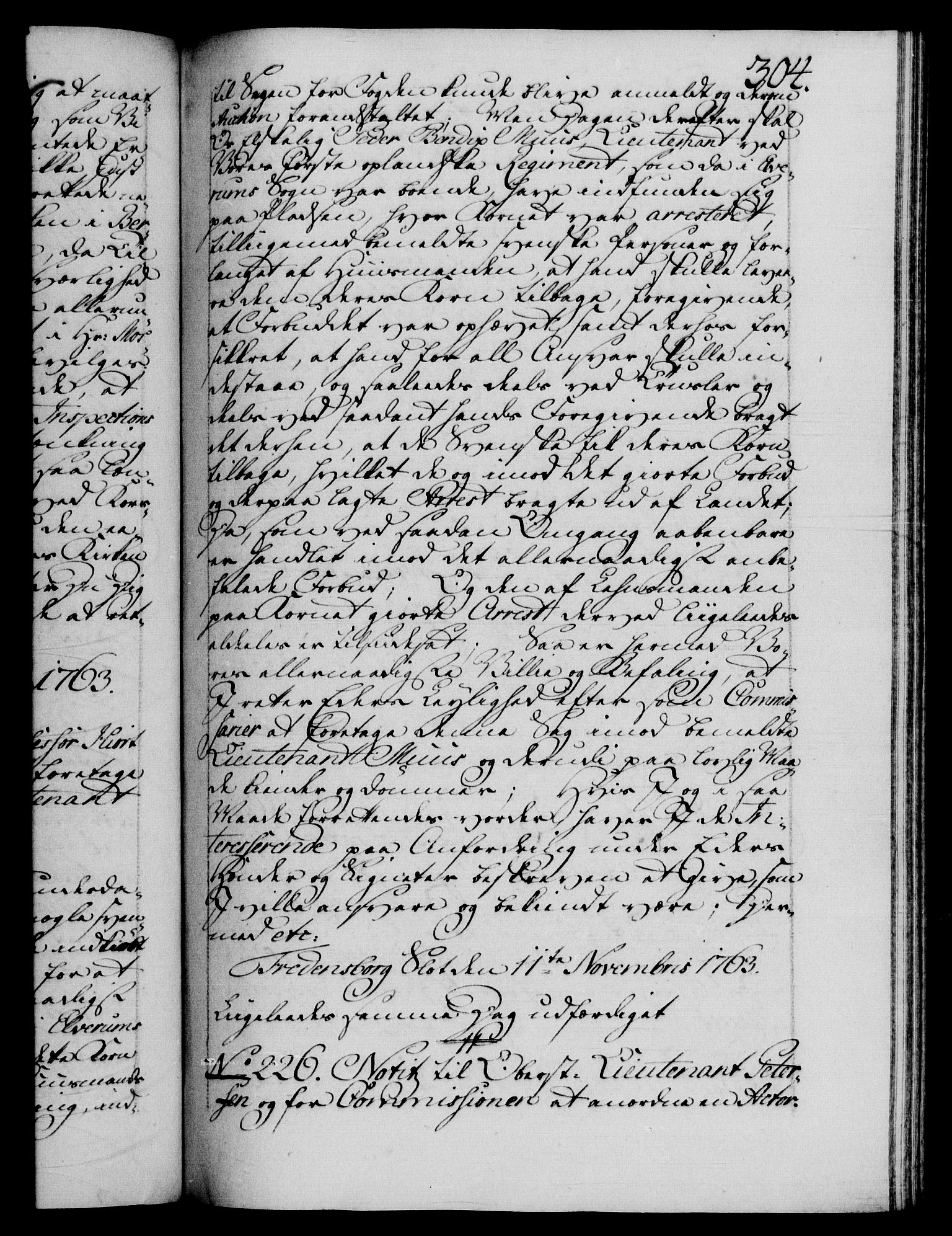 Danske Kanselli 1572-1799, RA/EA-3023/F/Fc/Fca/Fcab/L0037: Norske tegnelser, 1762-1766, p. 304a