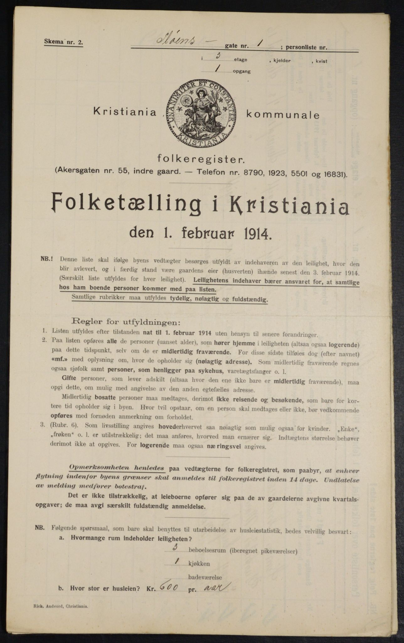 OBA, Municipal Census 1914 for Kristiania, 1914, p. 80965