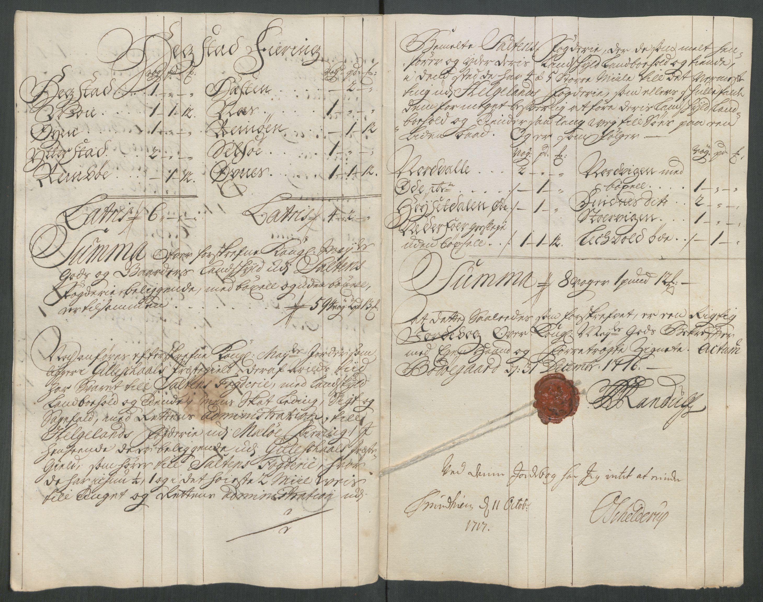 Rentekammeret inntil 1814, Reviderte regnskaper, Fogderegnskap, AV/RA-EA-4092/R66/L4586: Fogderegnskap Salten, 1716, p. 138