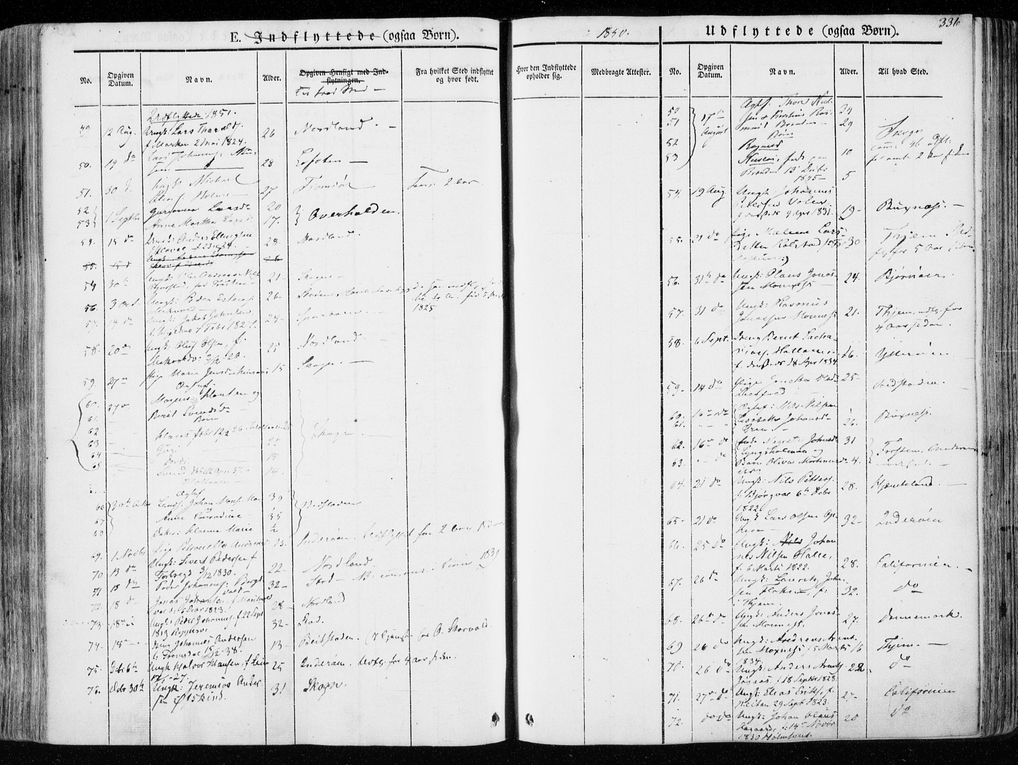 Ministerialprotokoller, klokkerbøker og fødselsregistre - Nord-Trøndelag, SAT/A-1458/723/L0239: Parish register (official) no. 723A08, 1841-1851, p. 336