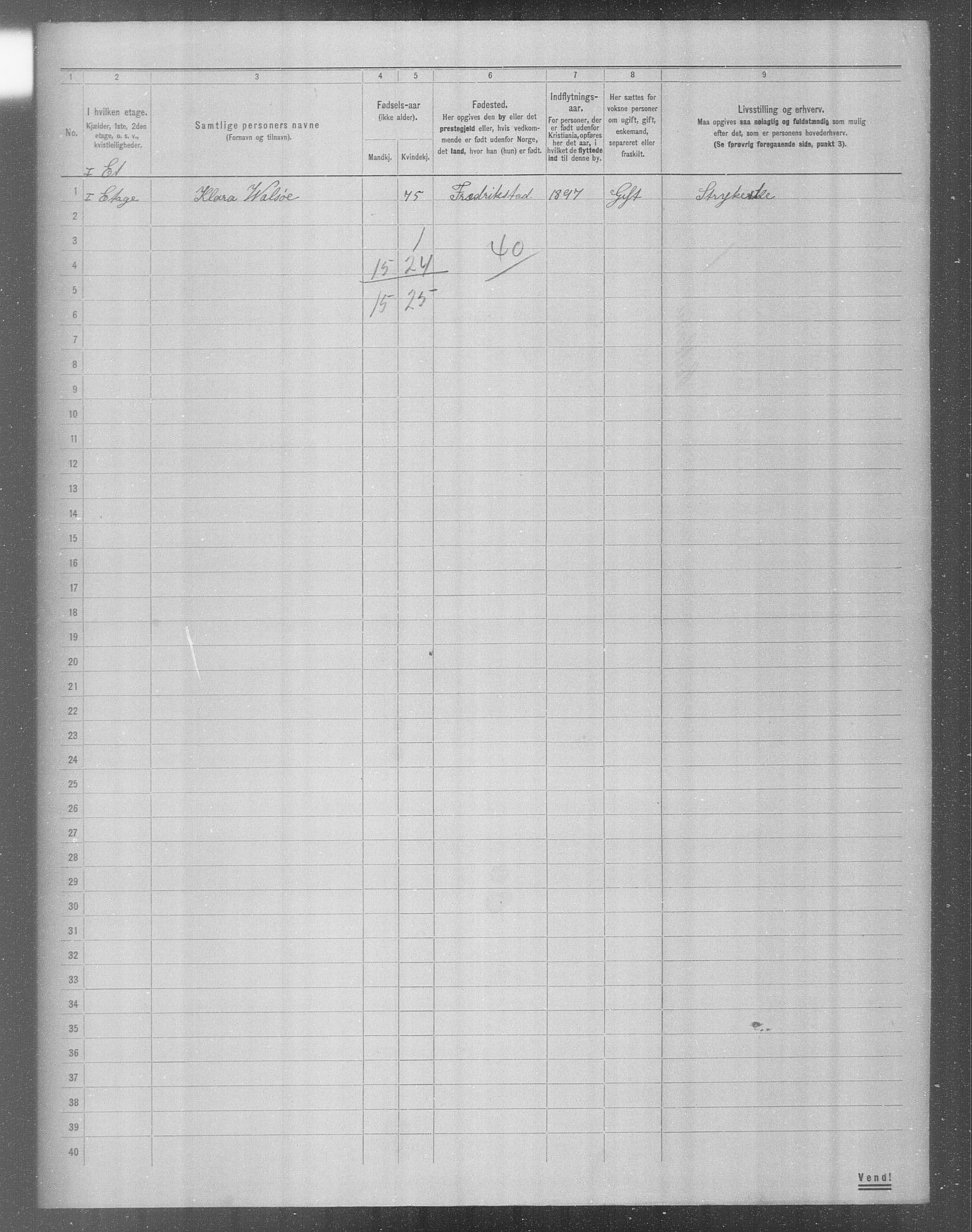 OBA, Municipal Census 1904 for Kristiania, 1904, p. 14983