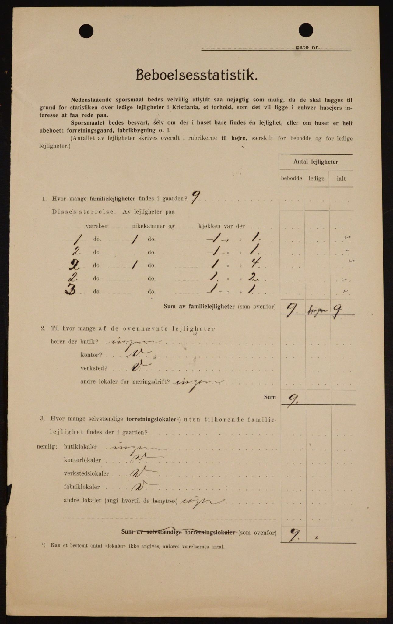 OBA, Municipal Census 1909 for Kristiania, 1909, p. 32358