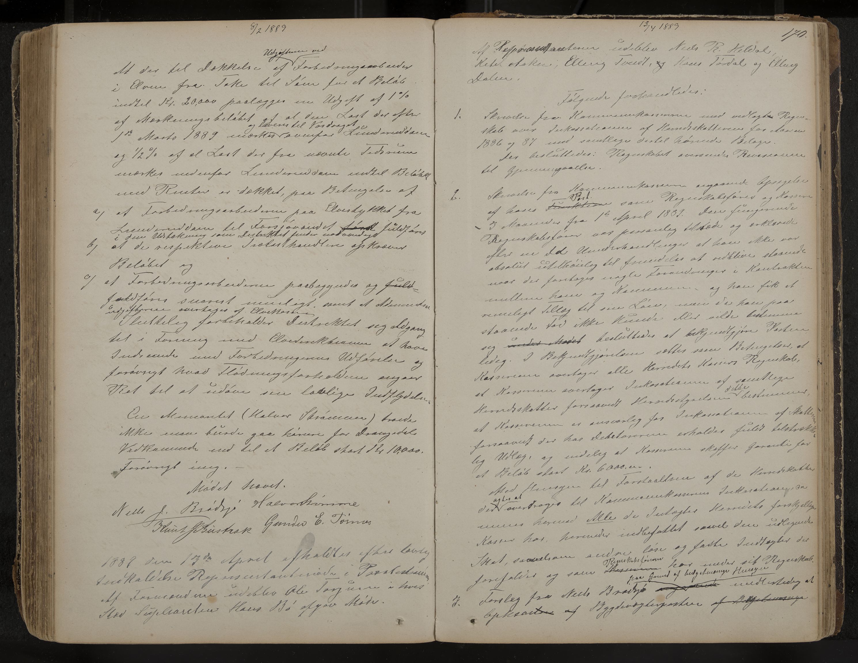 Drangedal formannskap og sentraladministrasjon, IKAK/0817021/A/L0002: Møtebok, 1870-1892, p. 170