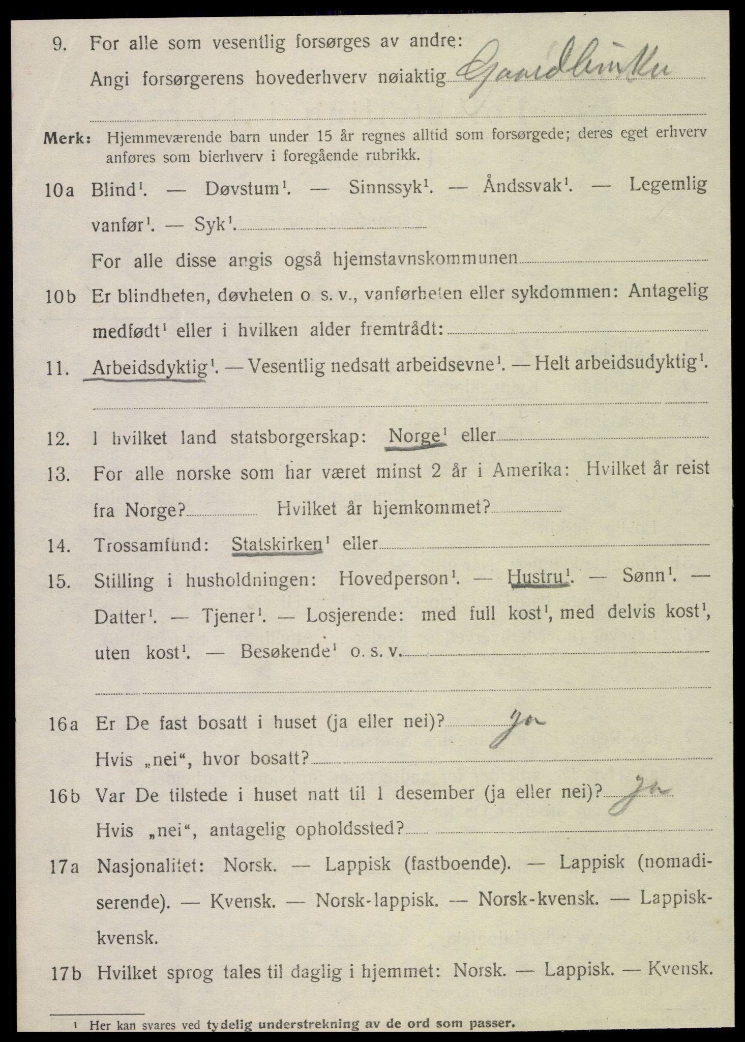 SAT, 1920 census for Leirfjord, 1920, p. 3808