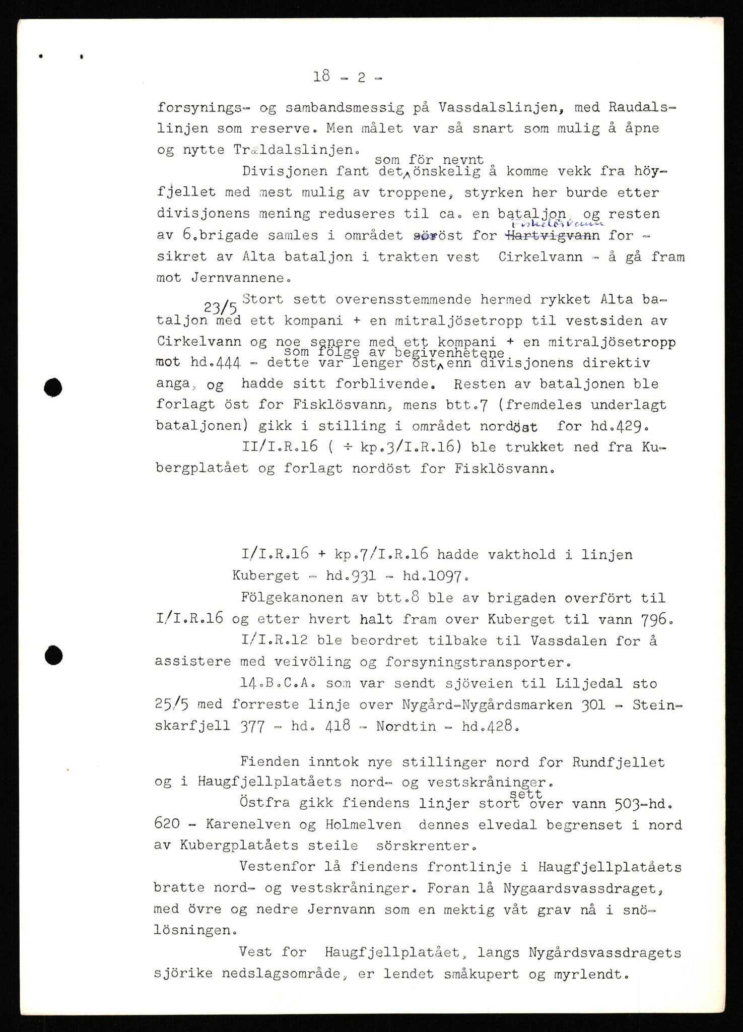 Forsvaret, Forsvarets krigshistoriske avdeling, AV/RA-RAFA-2017/Y/Yb/L0148: II-C-11-630-631  -  6. Divisjon, 1940-1964, p. 407