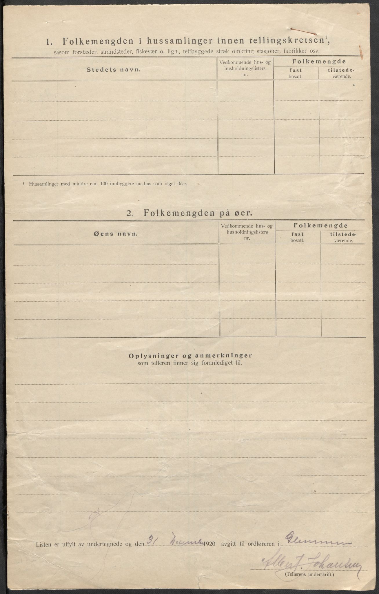 SAO, 1920 census for Glemmen, 1920, p. 15