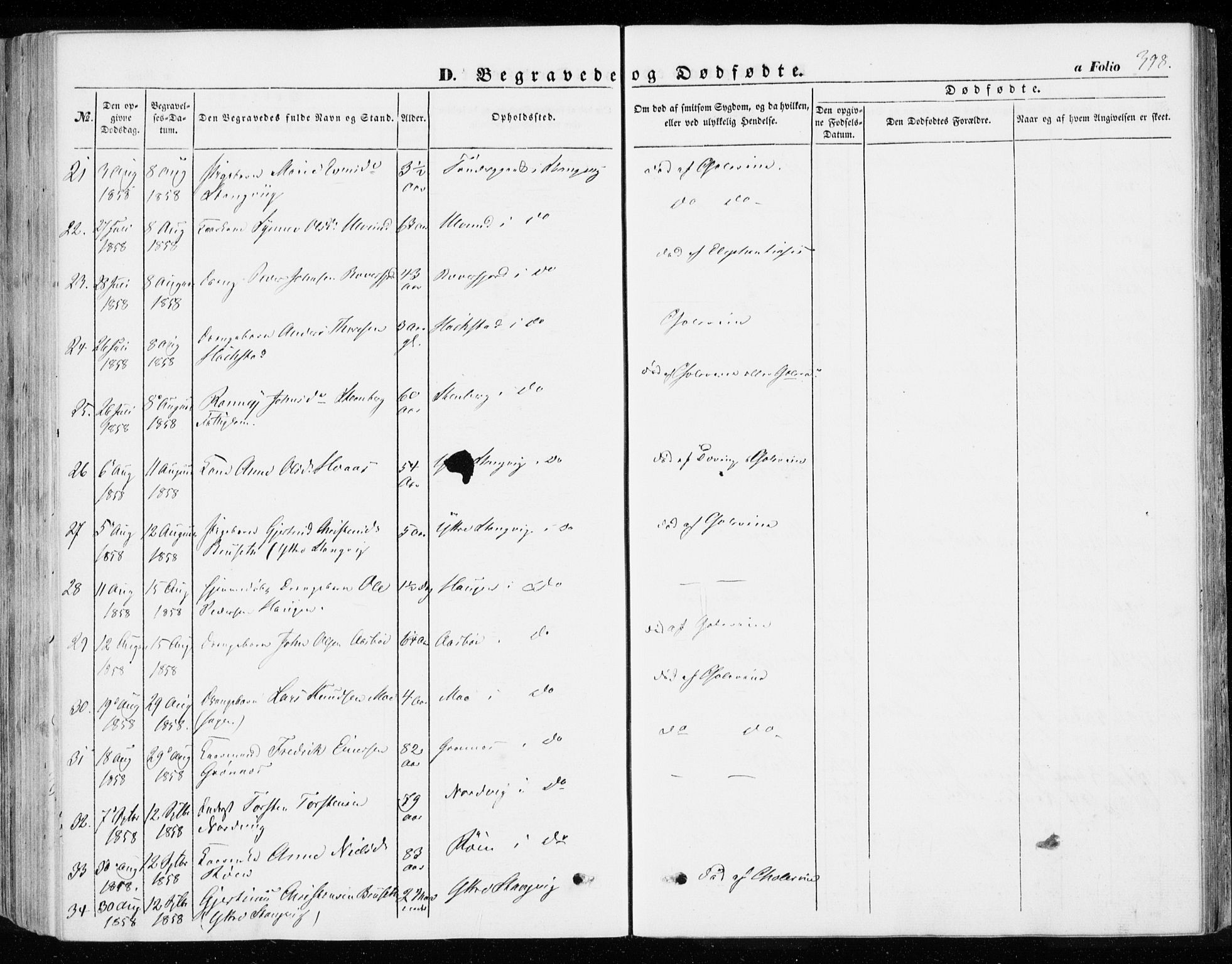 Ministerialprotokoller, klokkerbøker og fødselsregistre - Møre og Romsdal, AV/SAT-A-1454/592/L1026: Parish register (official) no. 592A04, 1849-1867, p. 398