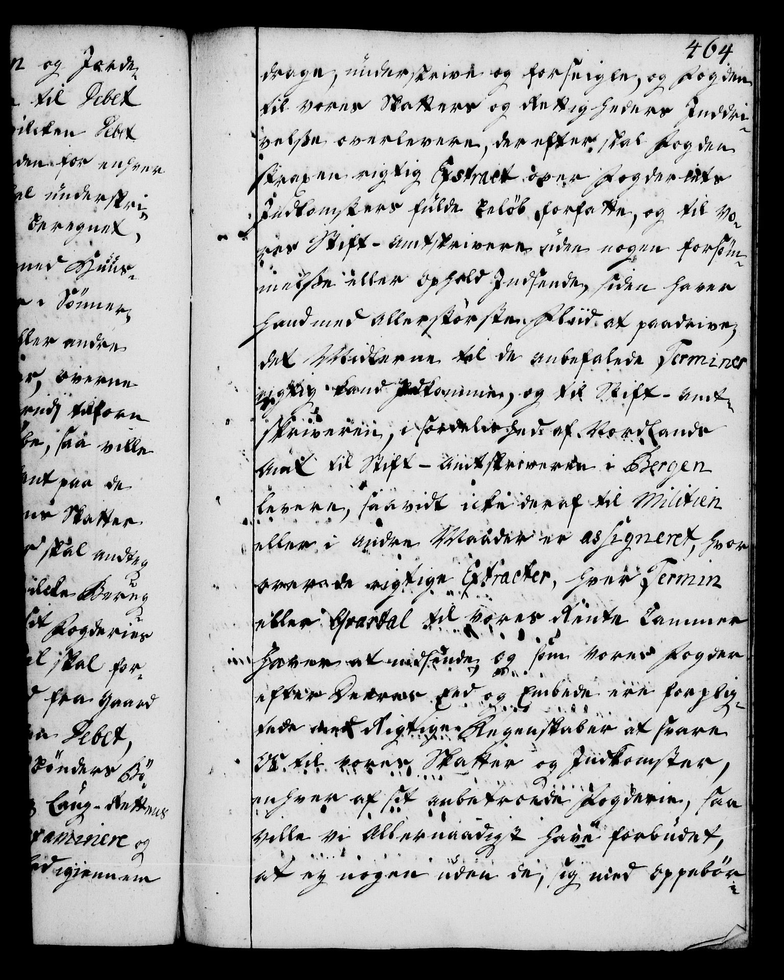 Rentekammeret, Kammerkanselliet, RA/EA-3111/G/Gg/Gga/L0004: Norsk ekspedisjonsprotokoll med register (merket RK 53.4), 1734-1741, p. 464