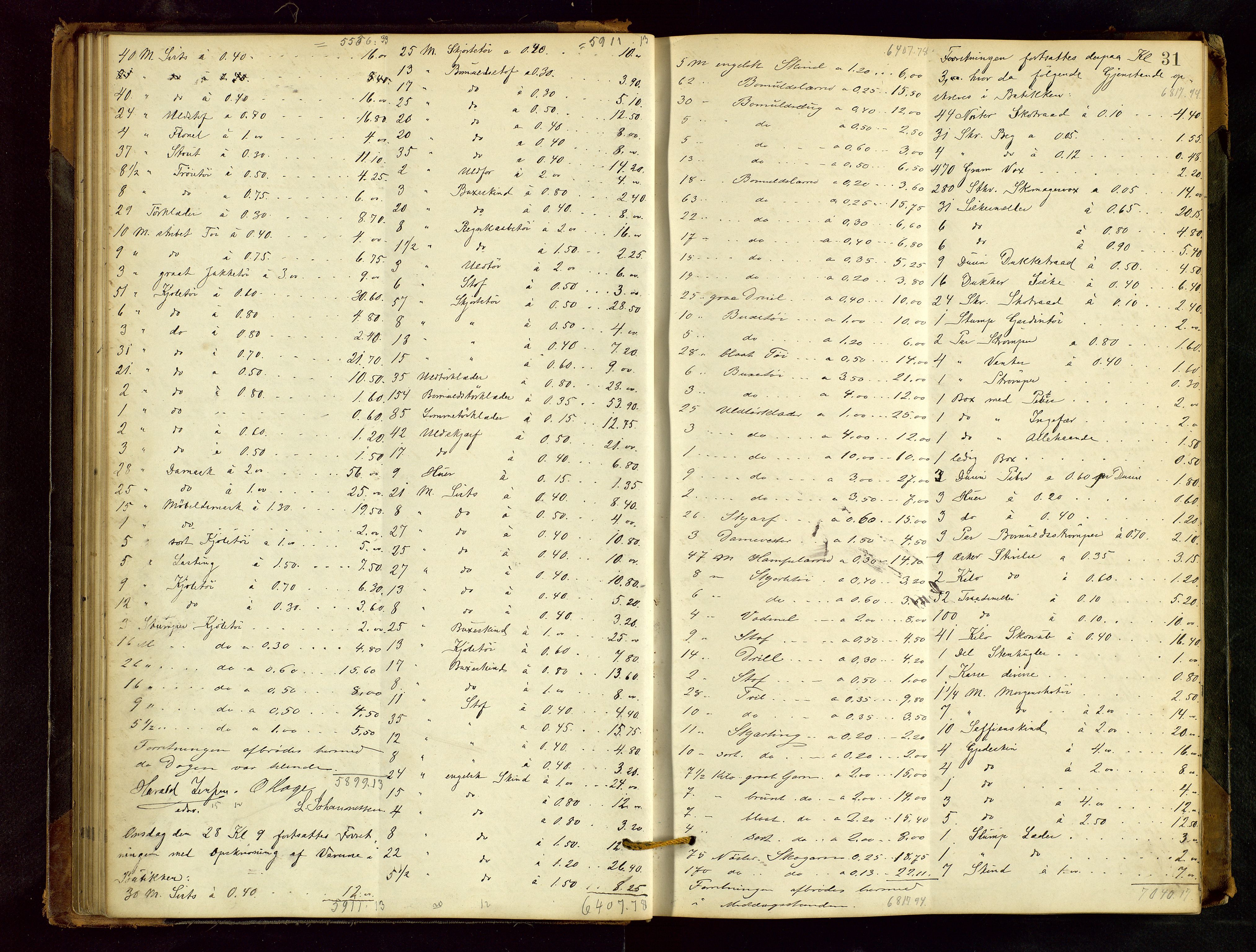 Haugesund tingrett, AV/SAST-A-101415/01/IV/IVB/L0002: Skifteregistreringsprotokoll, med register, 1879-1898, p. 30b-31a