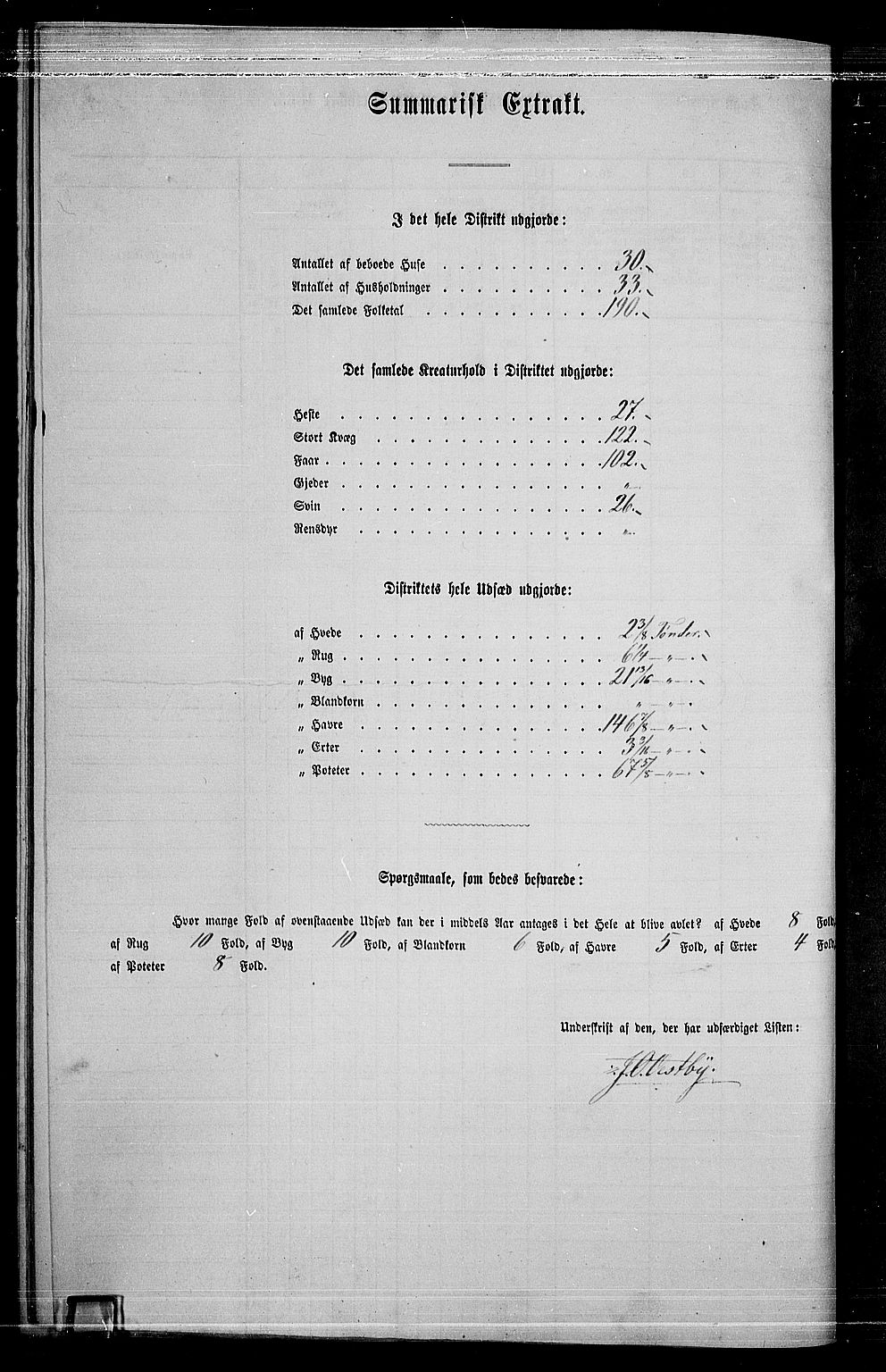 RA, 1865 census for Aurskog, 1865, p. 188