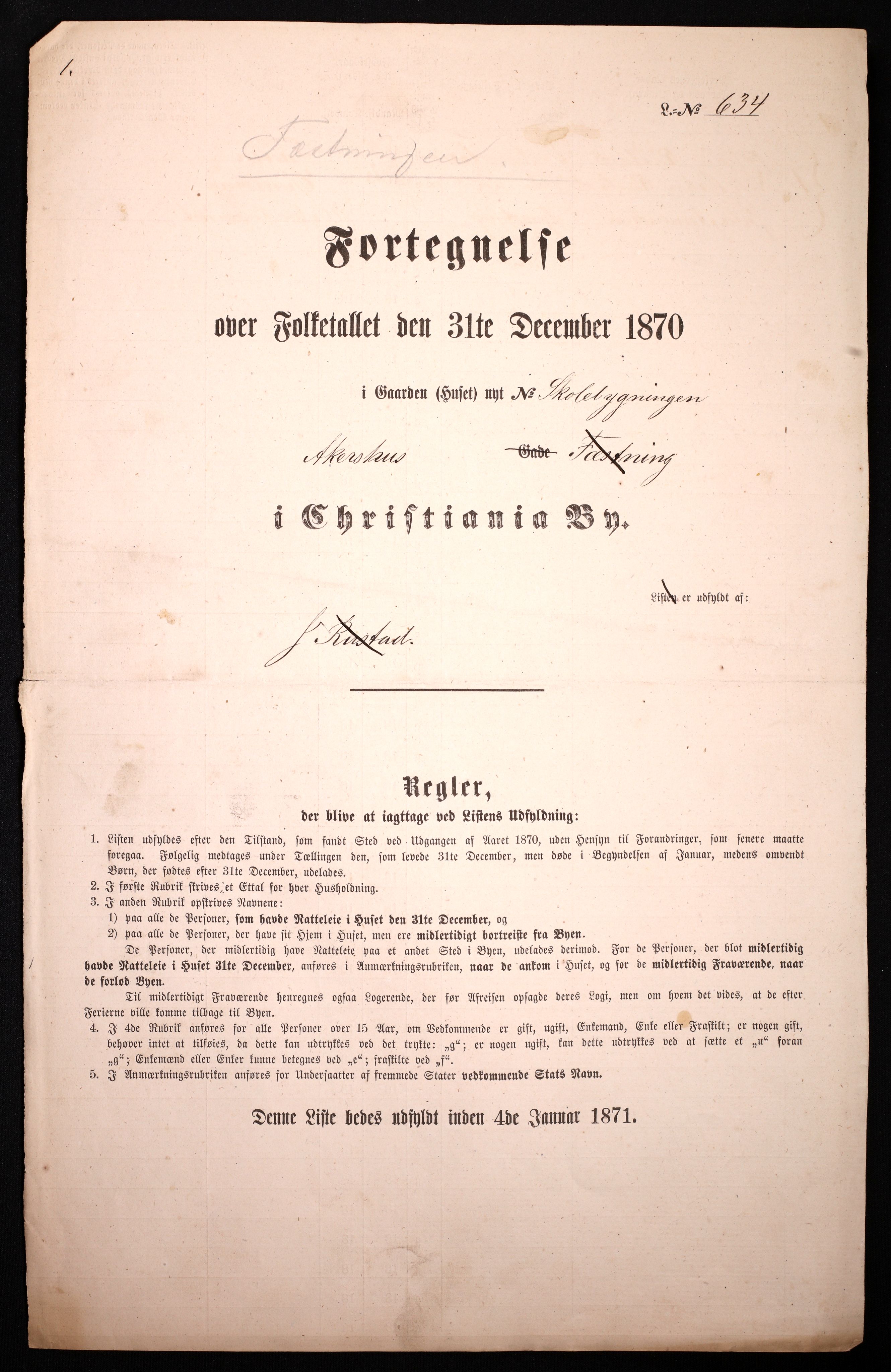 RA, 1870 census for 0301 Kristiania, 1870, p. 134