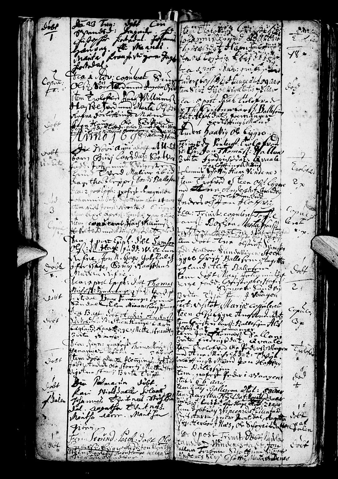 Os sokneprestembete, SAB/A-99929: Parish register (official) no. A 5, 1669-1760, p. 48