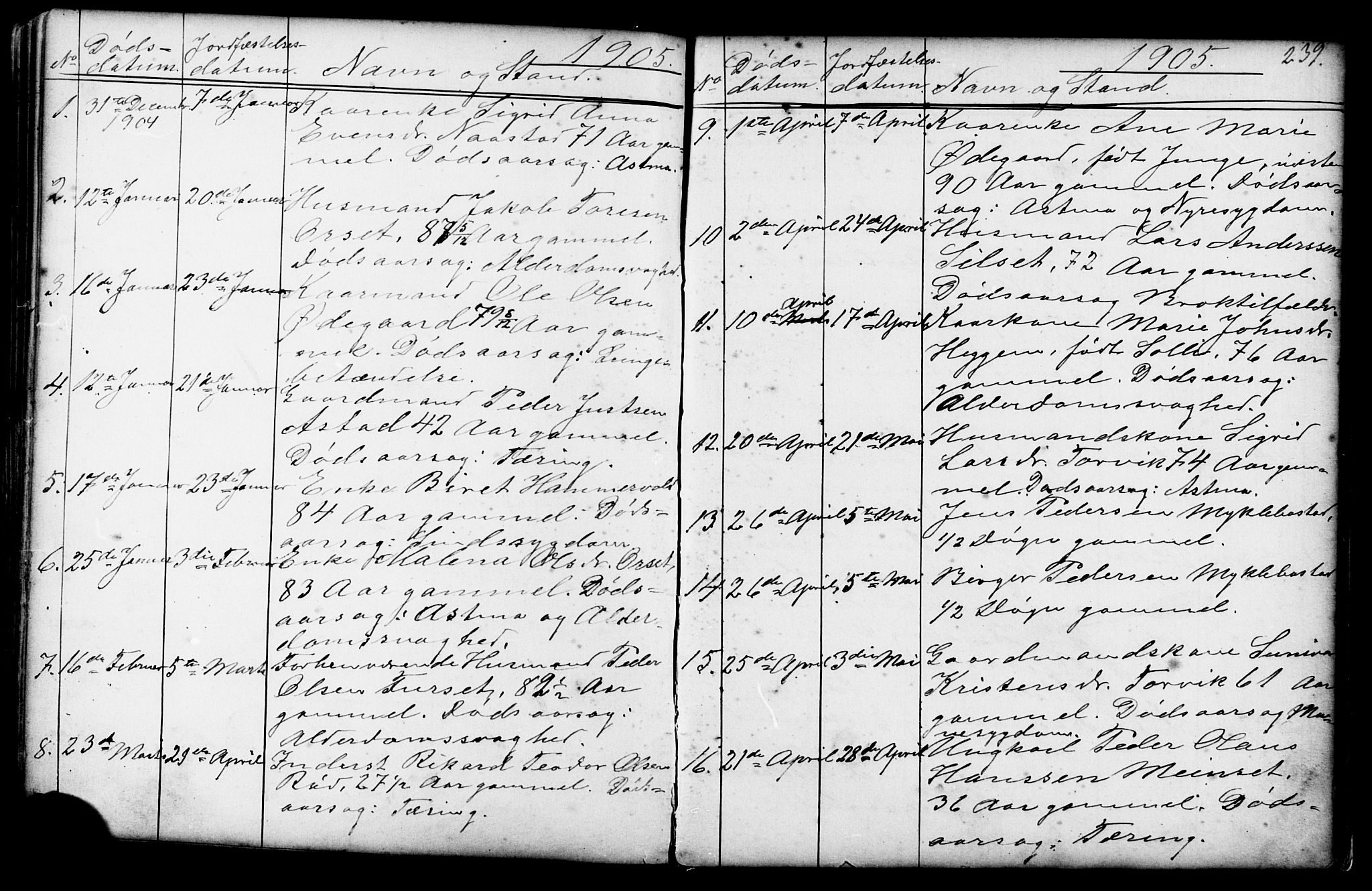 Ministerialprotokoller, klokkerbøker og fødselsregistre - Møre og Romsdal, AV/SAT-A-1454/584/L0969: Parish register (copy) no. 584C02, 1877-1911, p. 239