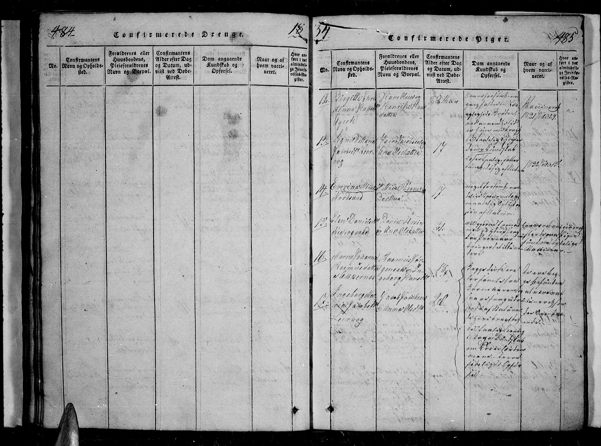 Trondenes sokneprestkontor, SATØ/S-1319/H/Hb/L0004klokker: Parish register (copy) no. 4, 1821-1839, p. 484-485