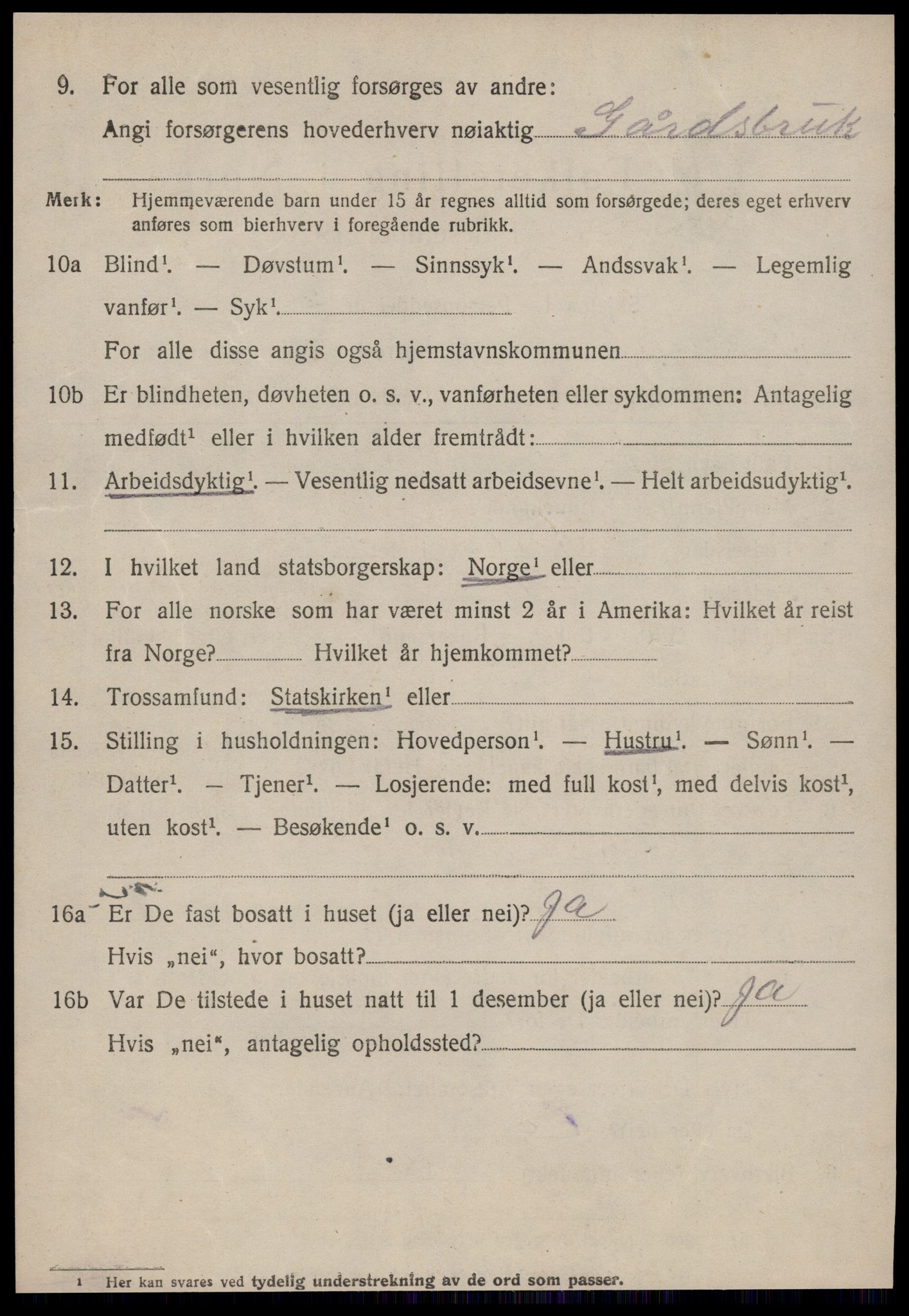 SAT, 1920 census for Vanylven, 1920, p. 2816