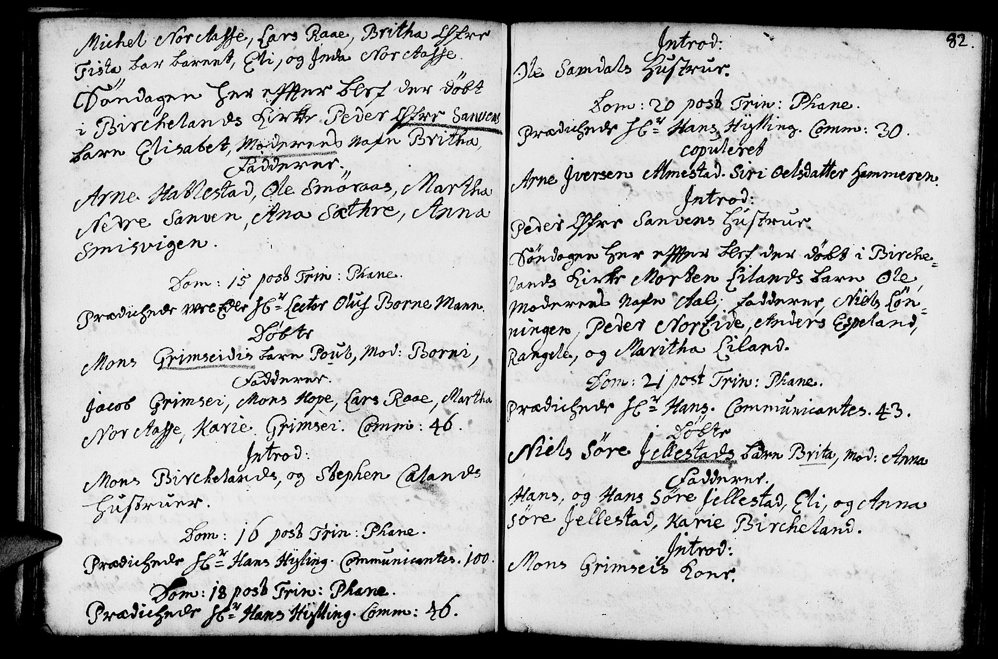 Fana Sokneprestembete, AV/SAB-A-75101/H/Haa/Haaa/L0002: Parish register (official) no. A 2, 1719-1735, p. 82
