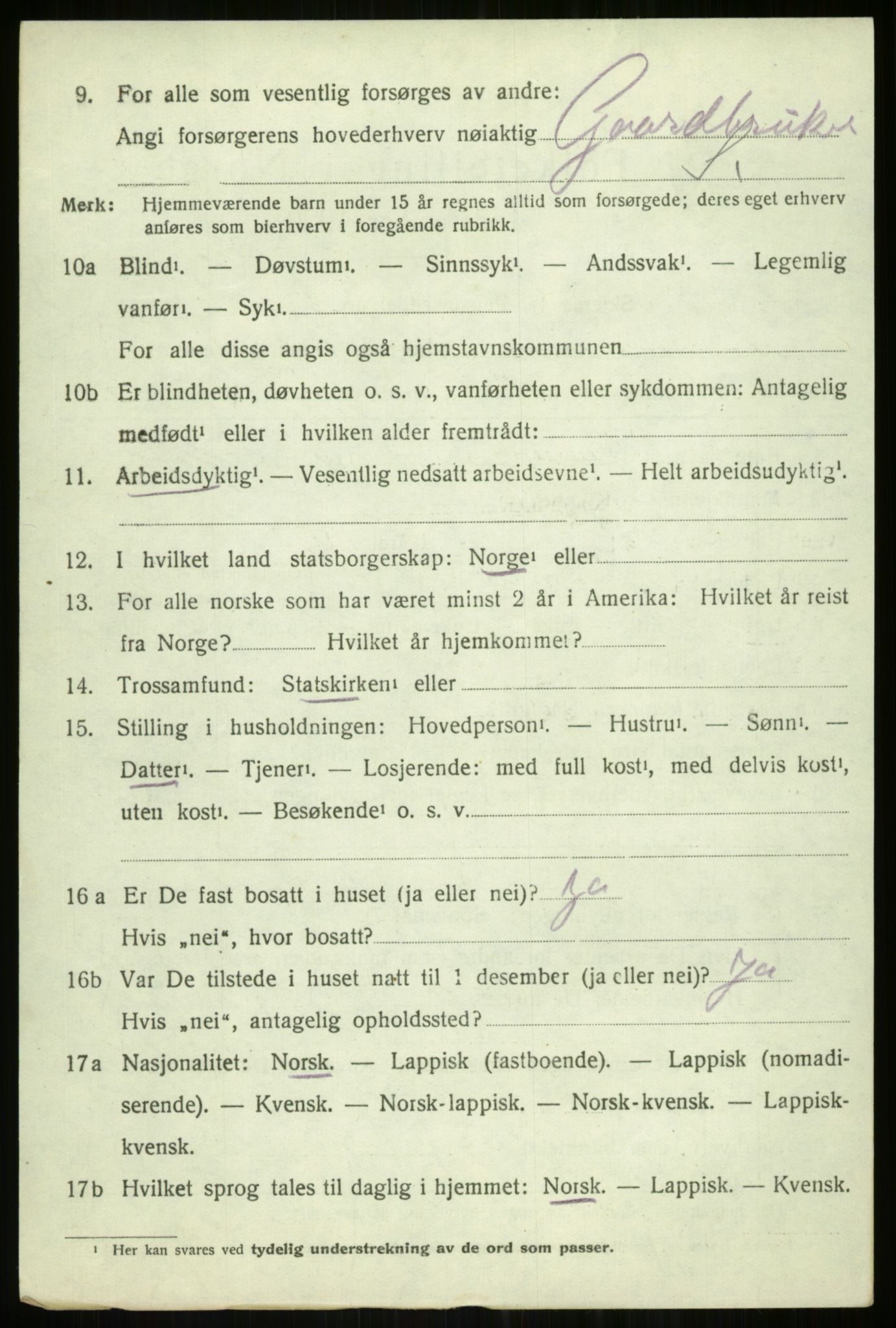 SATØ, 1920 census for Tromsøysund, 1920, p. 8493