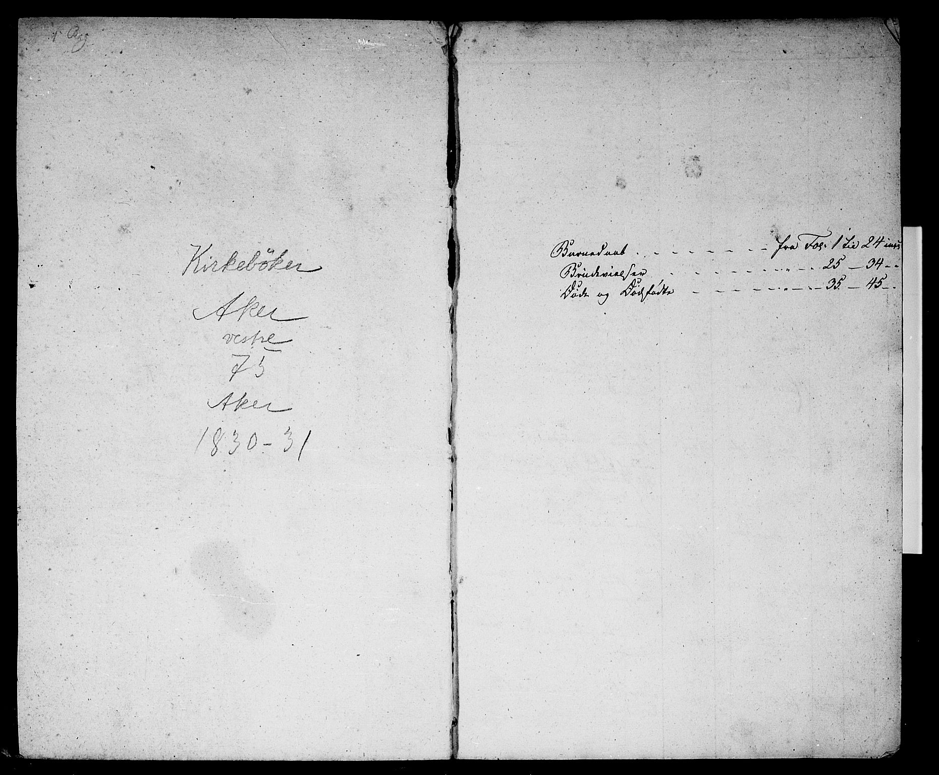 Aker prestekontor kirkebøker, SAO/A-10861/G/L0005: Parish register (copy) no. 5, 1830-1831