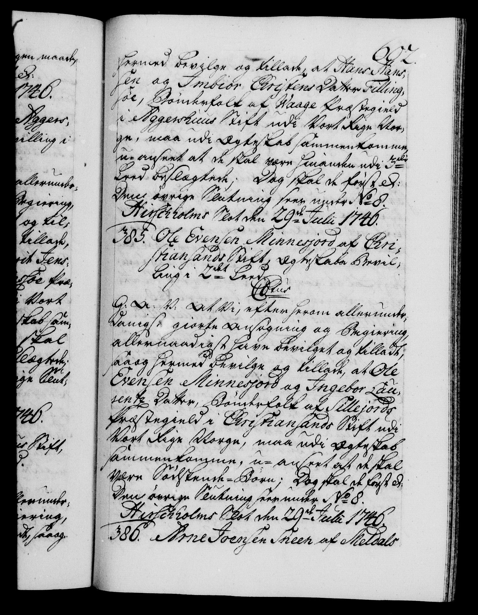 Danske Kanselli 1572-1799, RA/EA-3023/F/Fc/Fca/Fcaa/L0034: Norske registre, 1745-1746, p. 602a