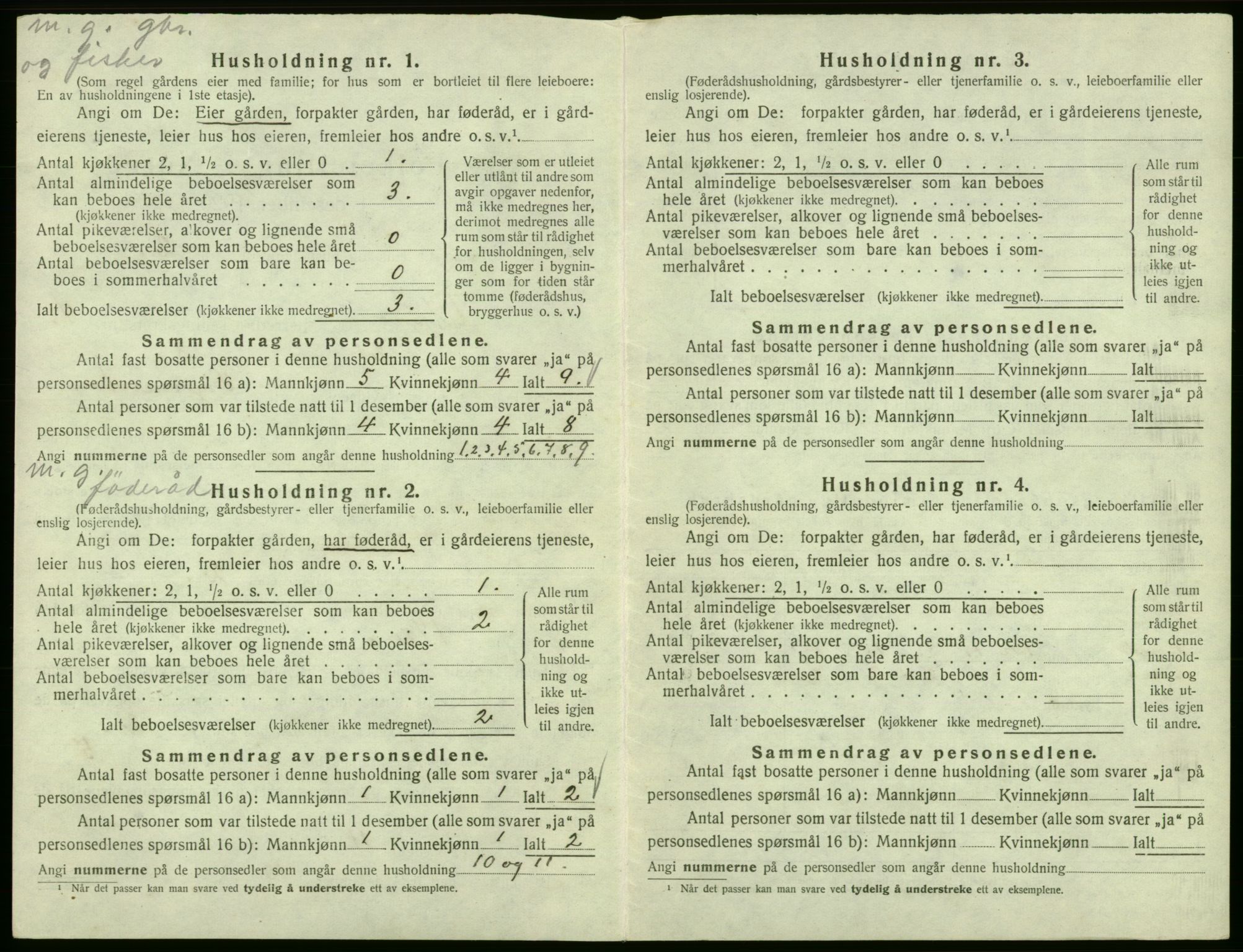 SAB, 1920 census for Fitjar, 1920, p. 264