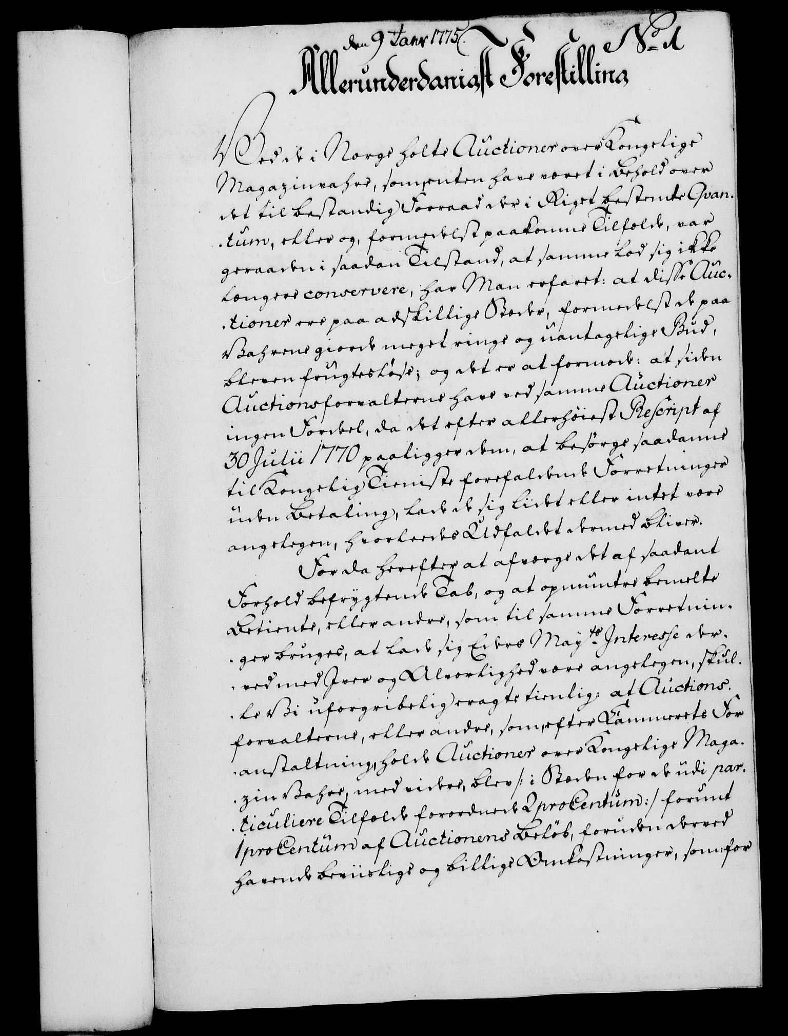 Rentekammeret, Kammerkanselliet, RA/EA-3111/G/Gf/Gfa/L0057: Norsk relasjons- og resolusjonsprotokoll (merket RK 52.57), 1775, p. 28