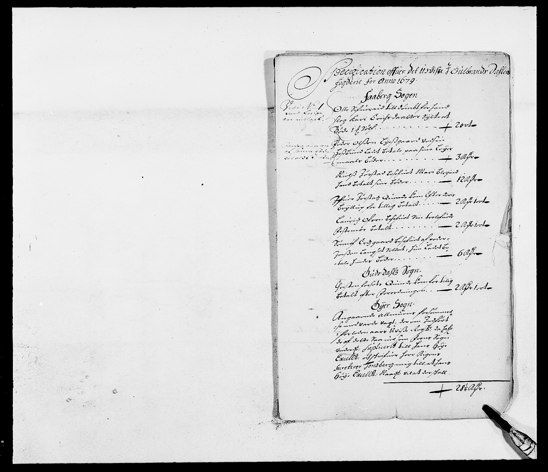 Rentekammeret inntil 1814, Reviderte regnskaper, Fogderegnskap, RA/EA-4092/R17/L1153: Fogderegnskap Gudbrandsdal, 1678-1679, p. 190