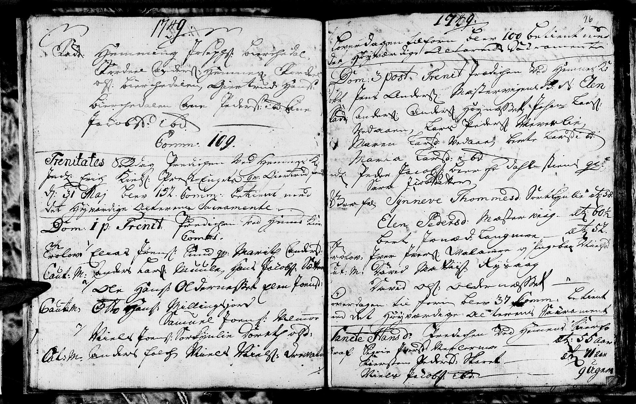 Ministerialprotokoller, klokkerbøker og fødselsregistre - Nordland, SAT/A-1459/825/L0347: Parish register (official) no. 825A03, 1748-1751, p. 16
