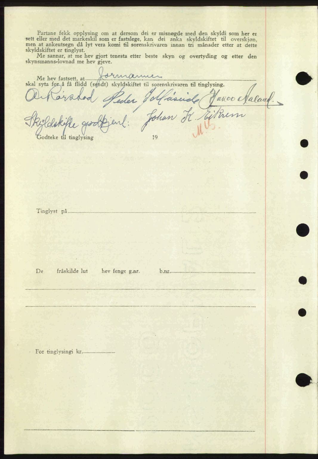 Nordre Sunnmøre sorenskriveri, AV/SAT-A-0006/1/2/2C/2Ca: Mortgage book no. A26, 1947-1948, Diary no: : 1920/1947