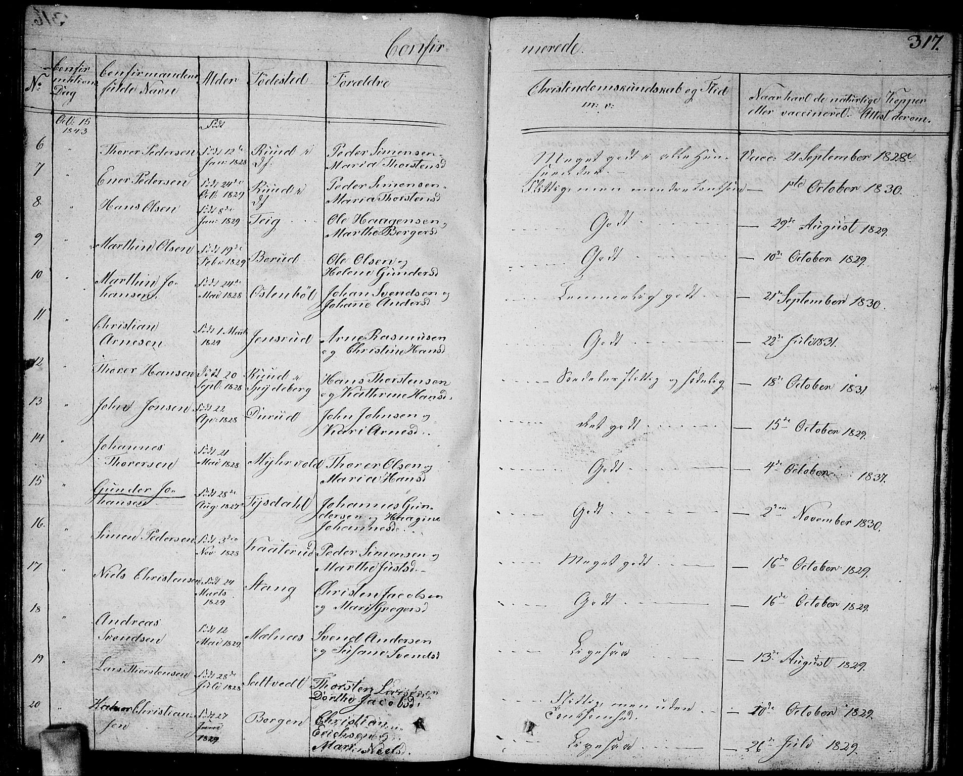 Enebakk prestekontor Kirkebøker, SAO/A-10171c/G/Ga/L0003: Parish register (copy) no. I 3, 1833-1849, p. 317