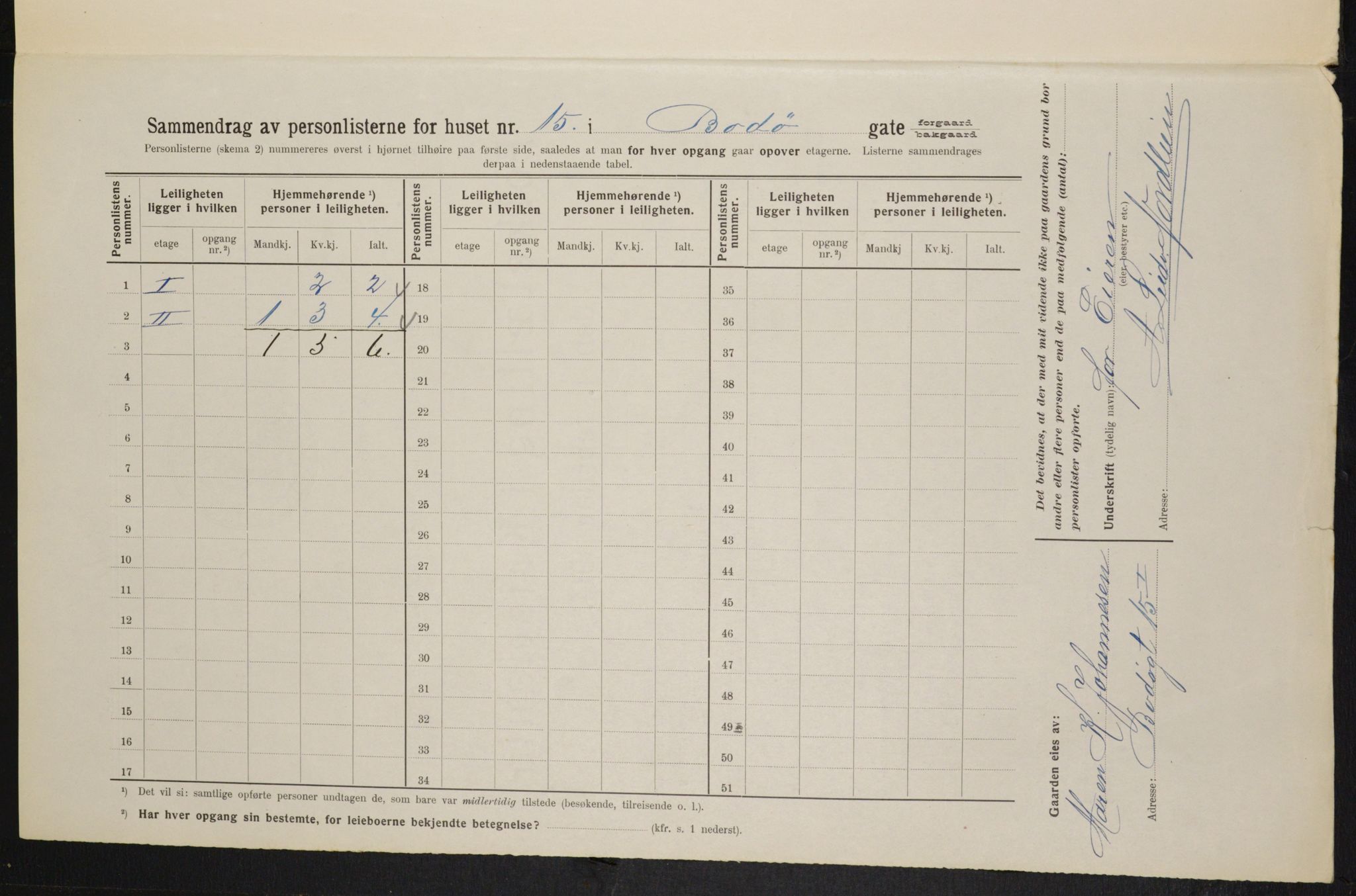 OBA, Municipal Census 1914 for Kristiania, 1914, p. 6776