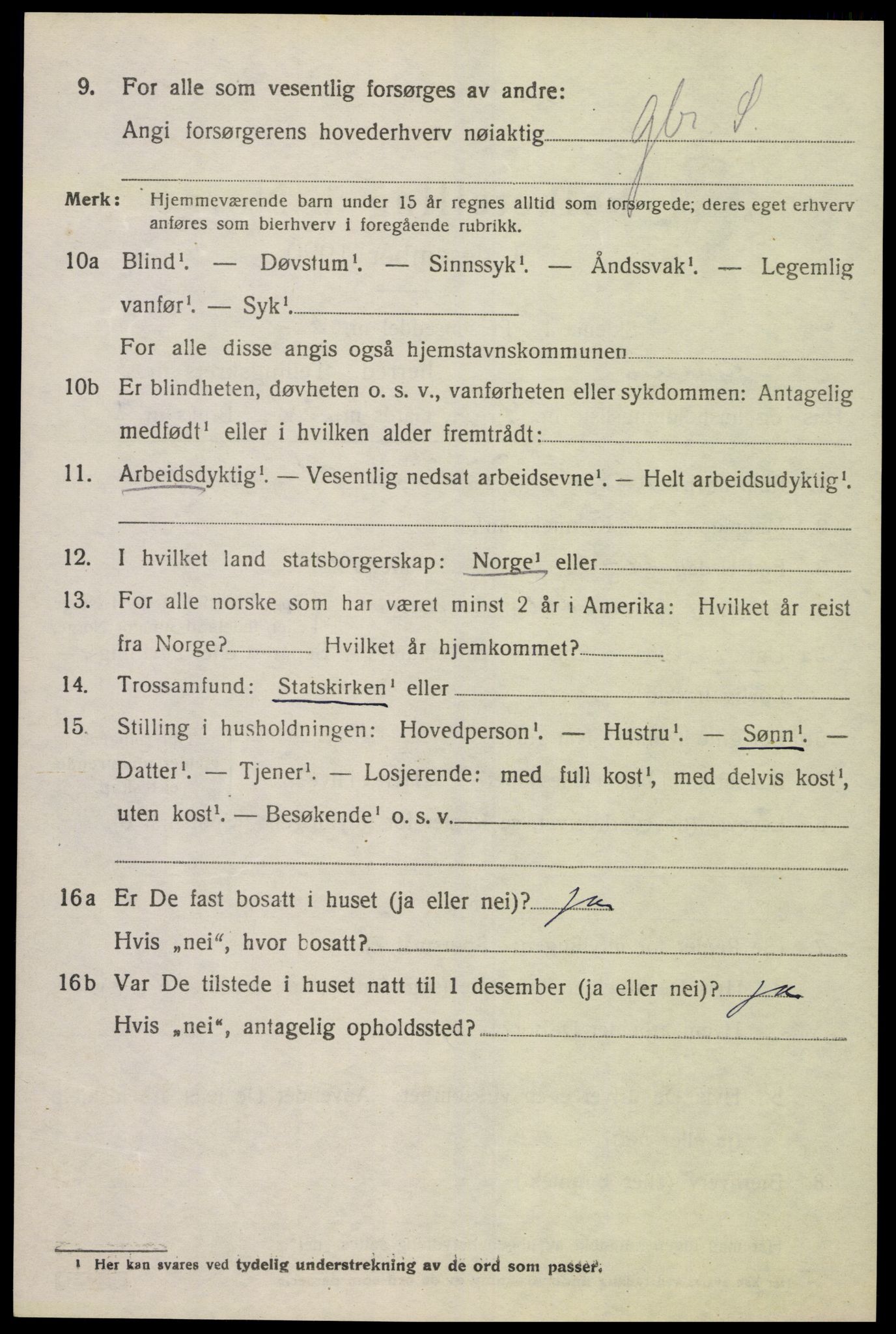 SAK, 1920 census for Konsmo, 1920, p. 1159