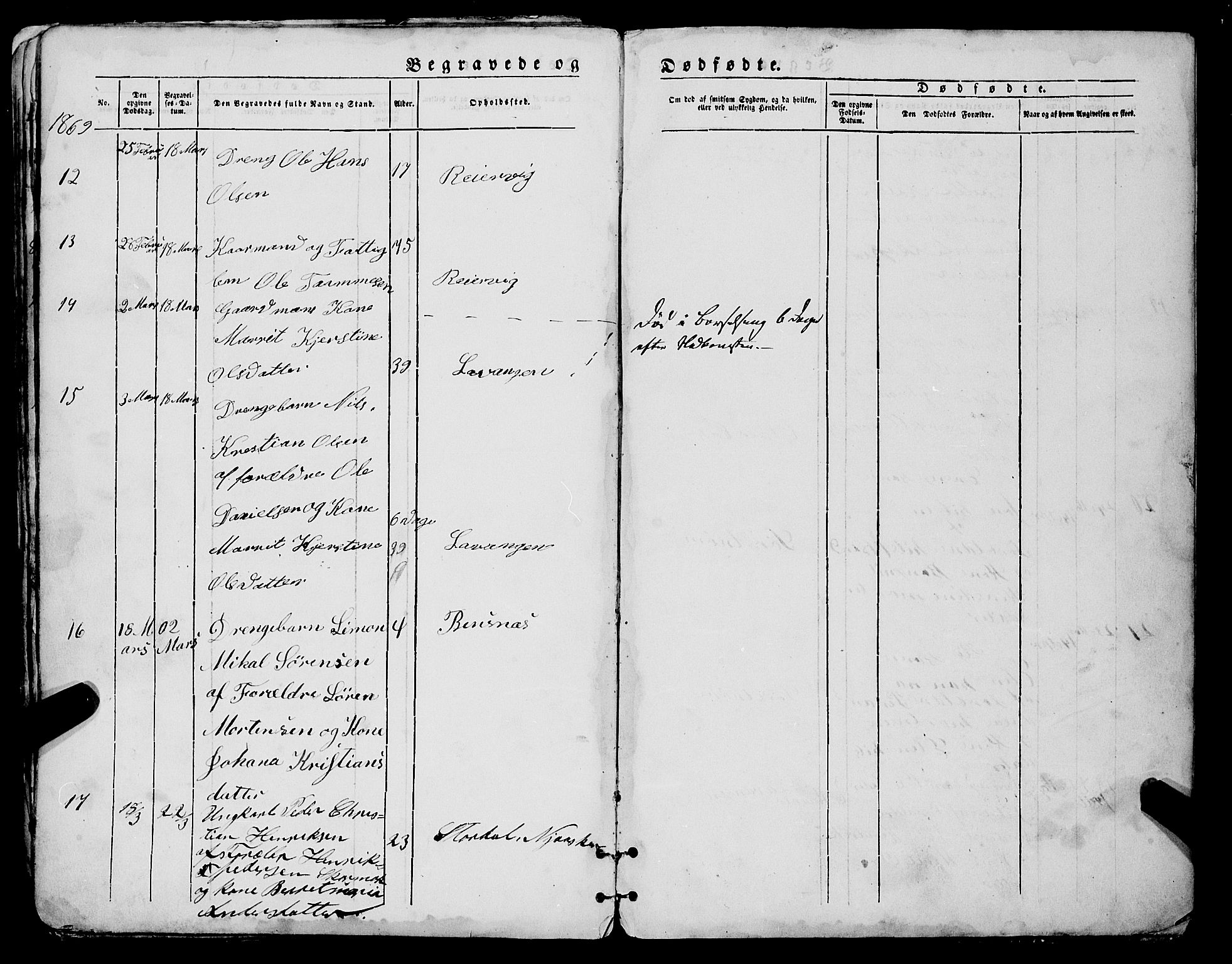 Lyngen sokneprestembete, AV/SATØ-S-1289/H/He/Heb/L0005klokker: Parish register (copy) no. 5, 1847-1882