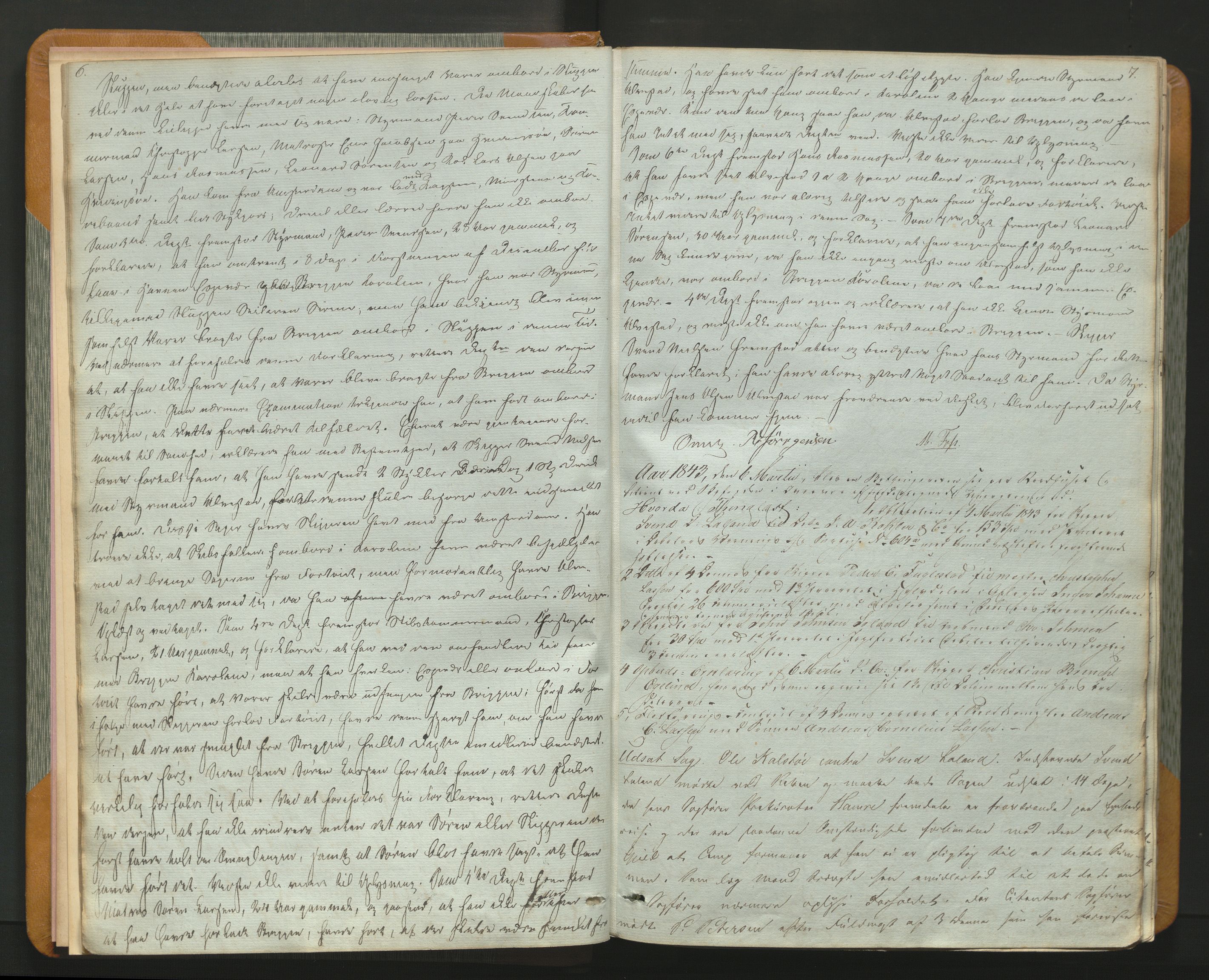 Stavanger byfogd, AV/SAST-A-101408/001/3/30/30BA/L0055: Bytingprotkoll, 1843-1847, p. 6-7