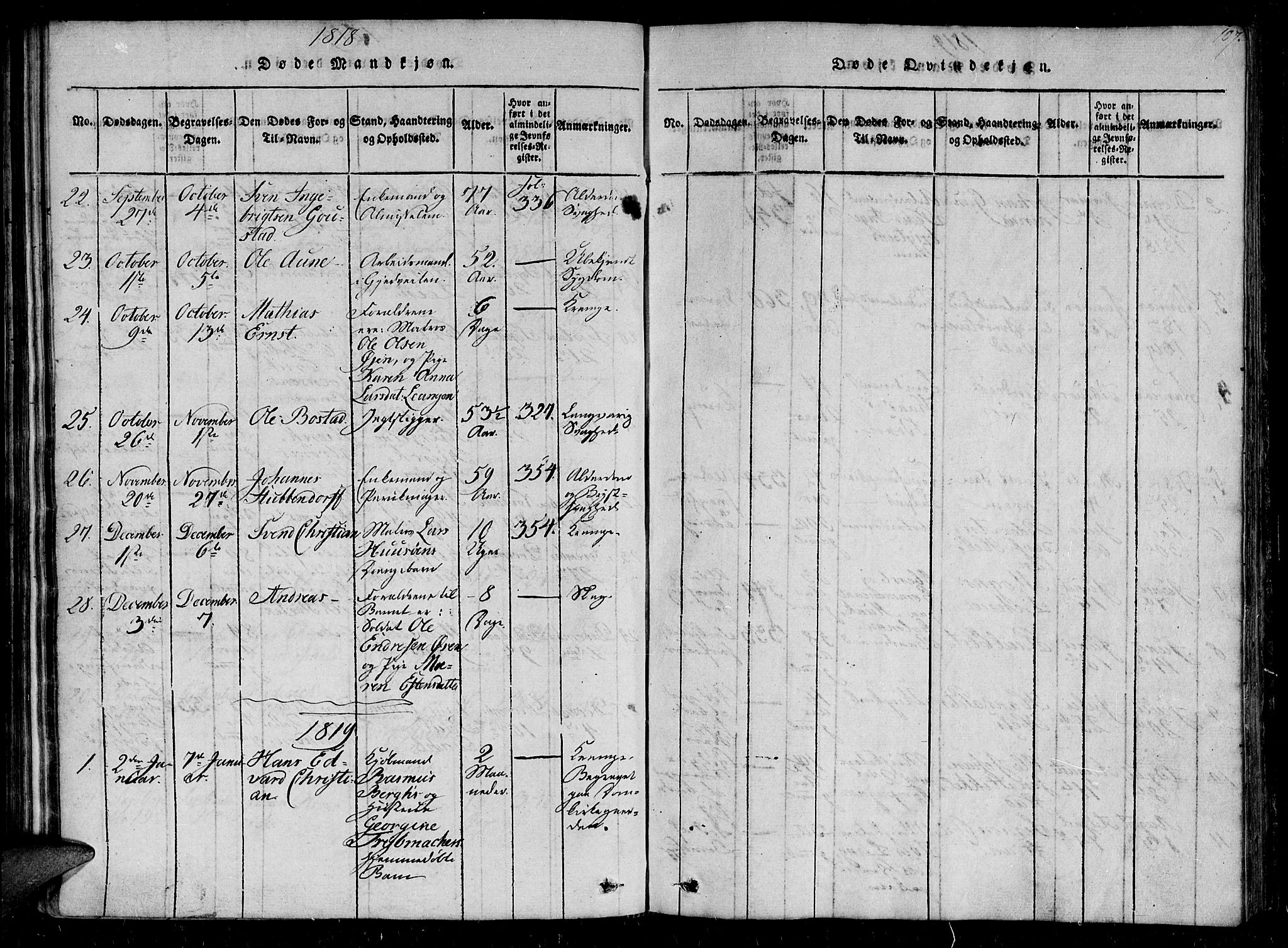 Ministerialprotokoller, klokkerbøker og fødselsregistre - Sør-Trøndelag, SAT/A-1456/602/L0107: Parish register (official) no. 602A05, 1815-1821, p. 107
