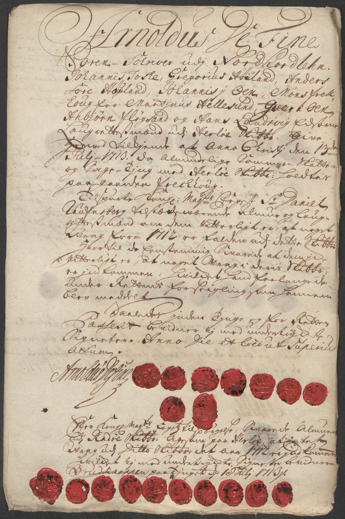 Rentekammeret inntil 1814, Reviderte regnskaper, Fogderegnskap, RA/EA-4092/R51/L3194: Fogderegnskap Nordhordland og Voss, 1712, p. 170