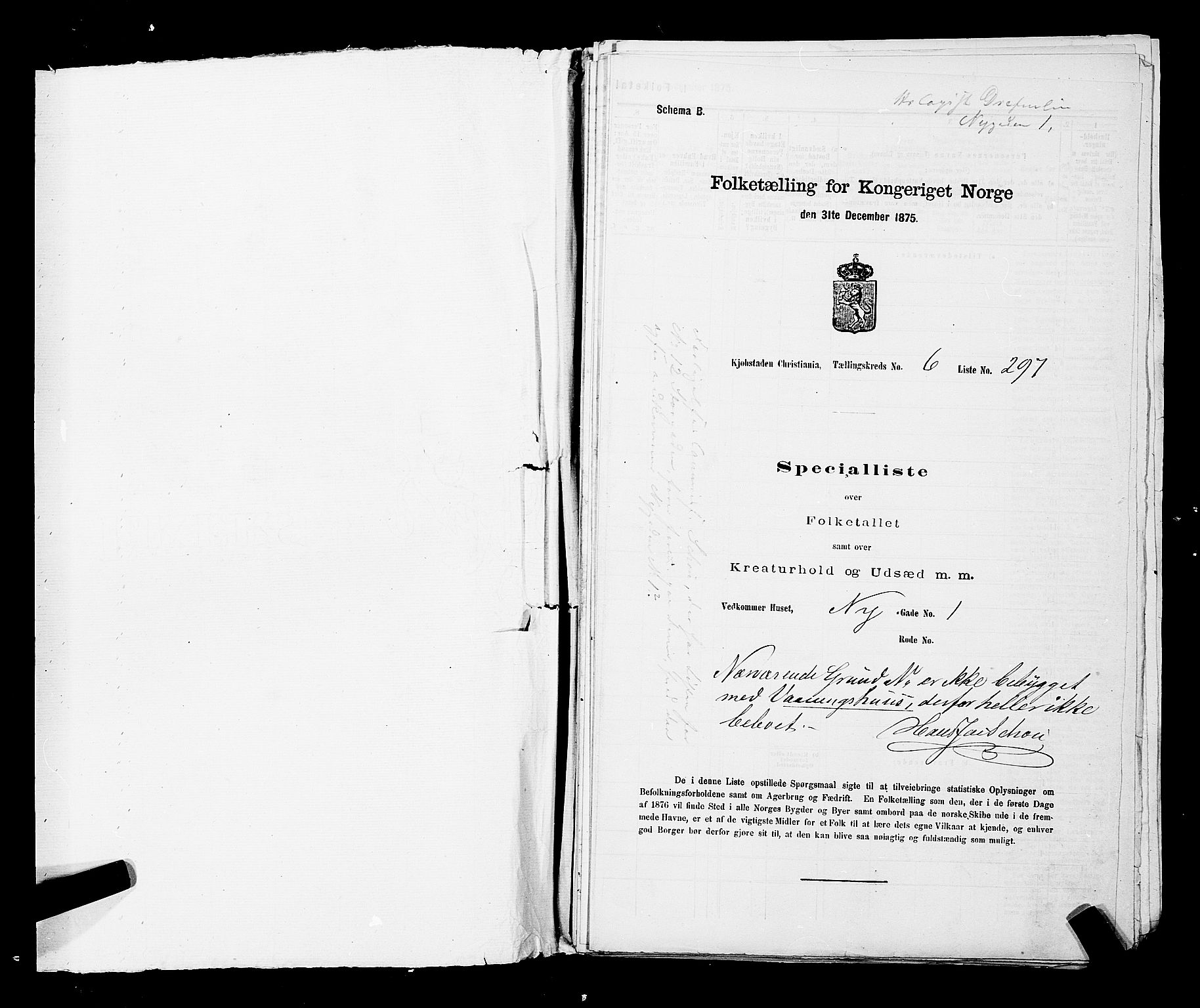 RA, 1875 census for 0301 Kristiania, 1875, p. 889