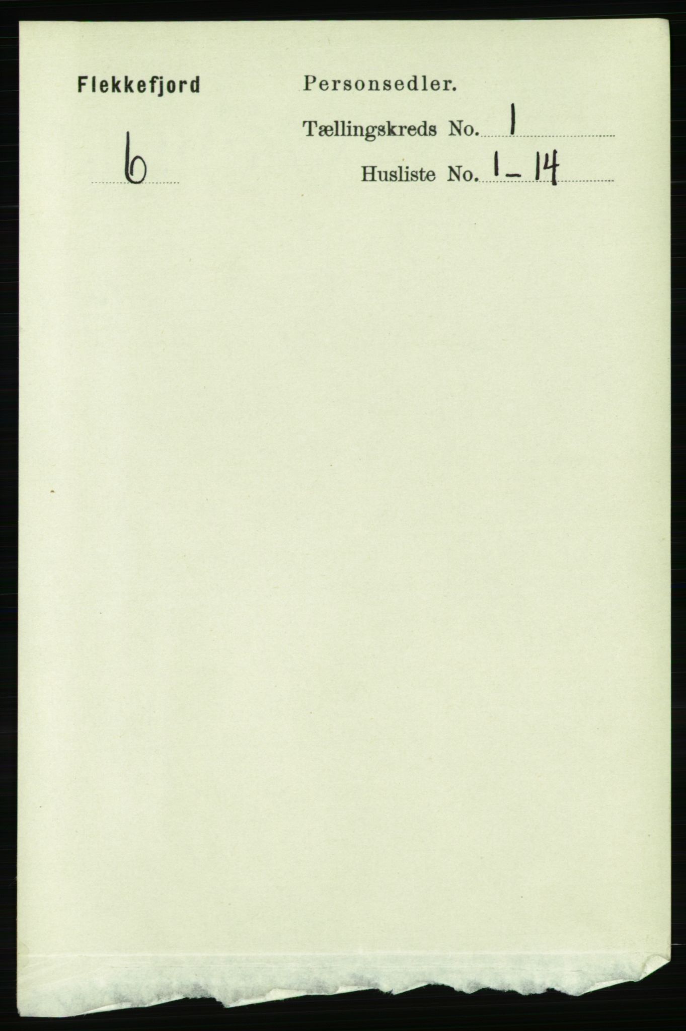 RA, 1891 census for 1004 Flekkefjord, 1891, p. 1160