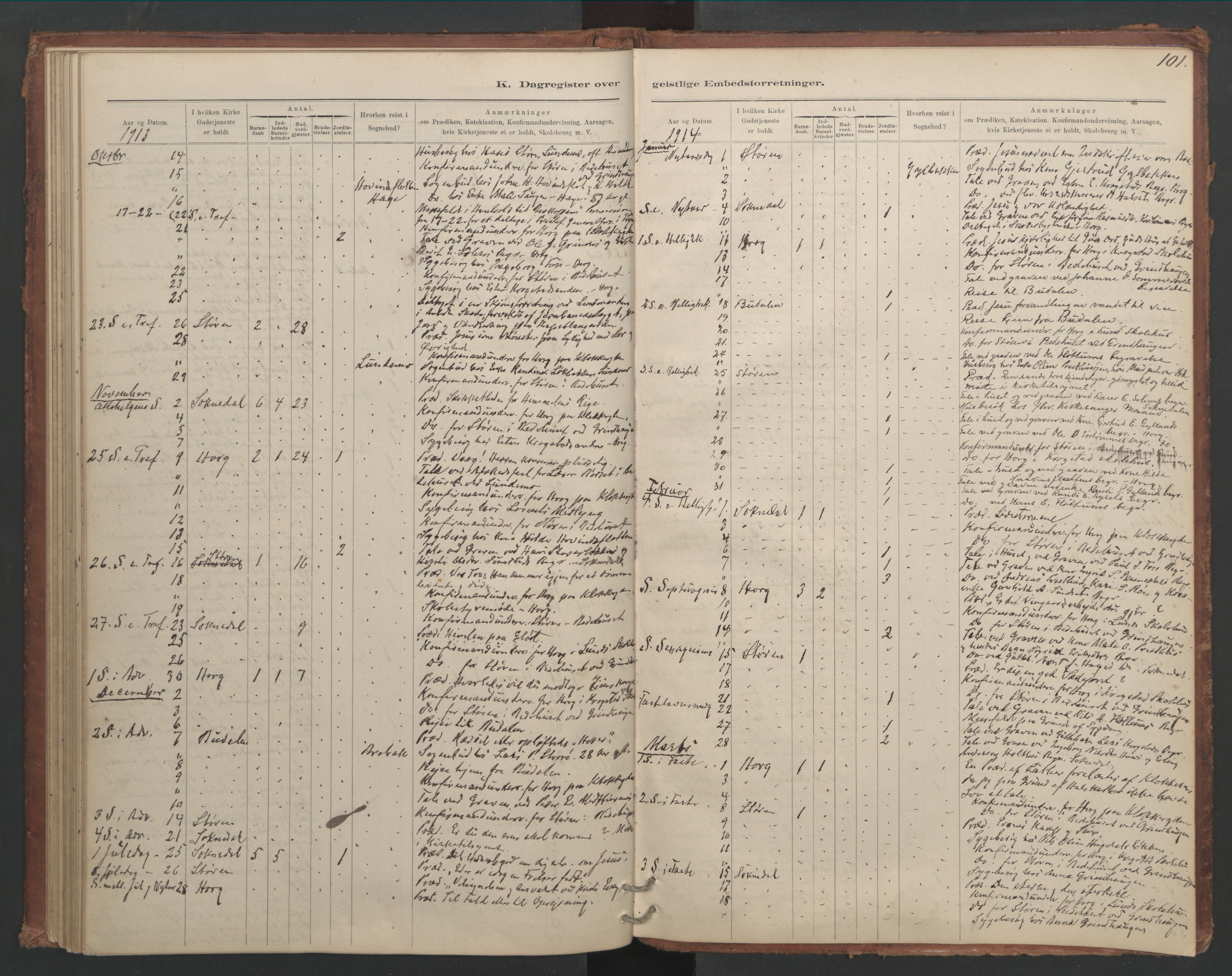 Ministerialprotokoller, klokkerbøker og fødselsregistre - Sør-Trøndelag, SAT/A-1456/687/L1012: Diary records no. 687B01, 1887-1914, p. 101
